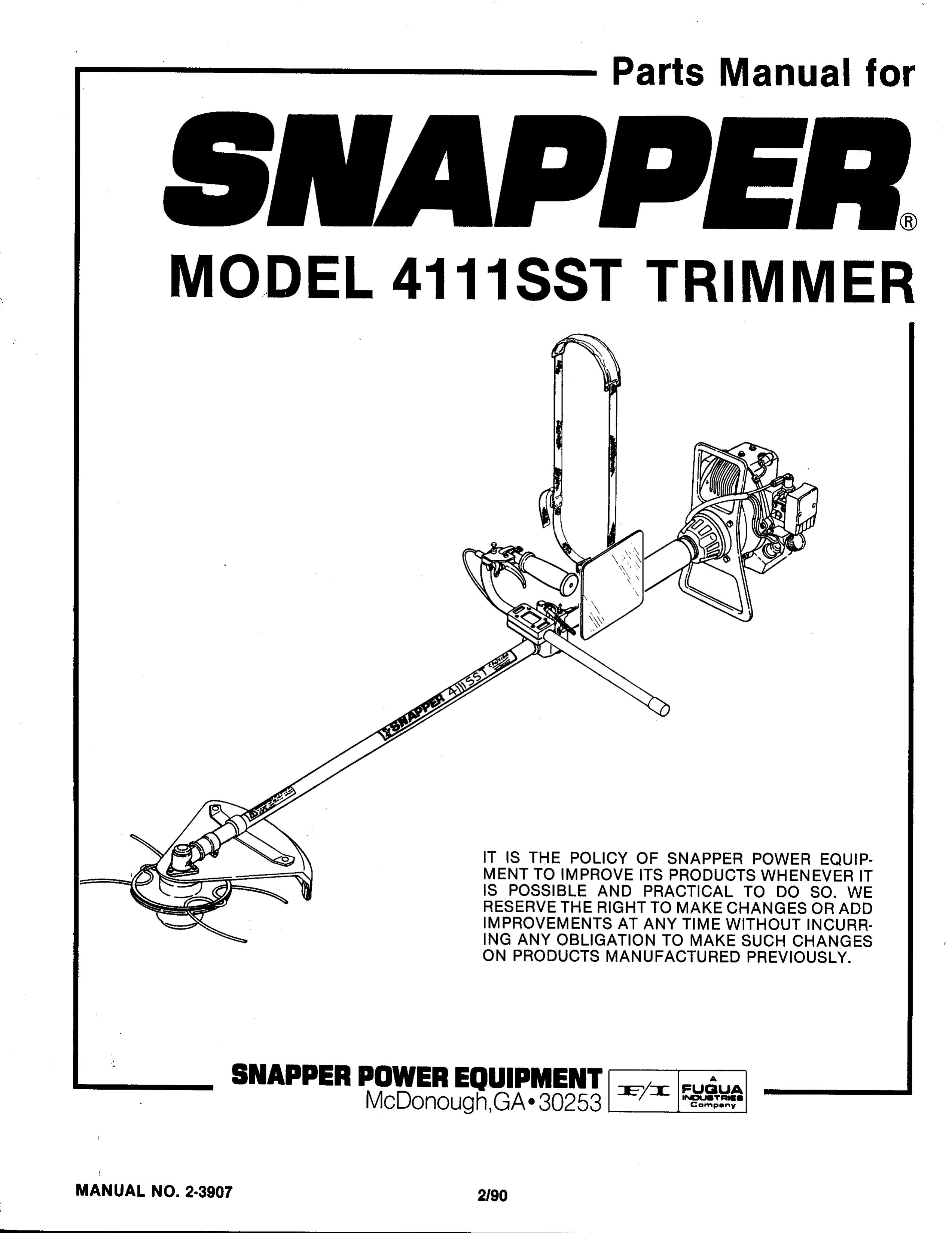 Snapper 4111SST Trimmer User Manual