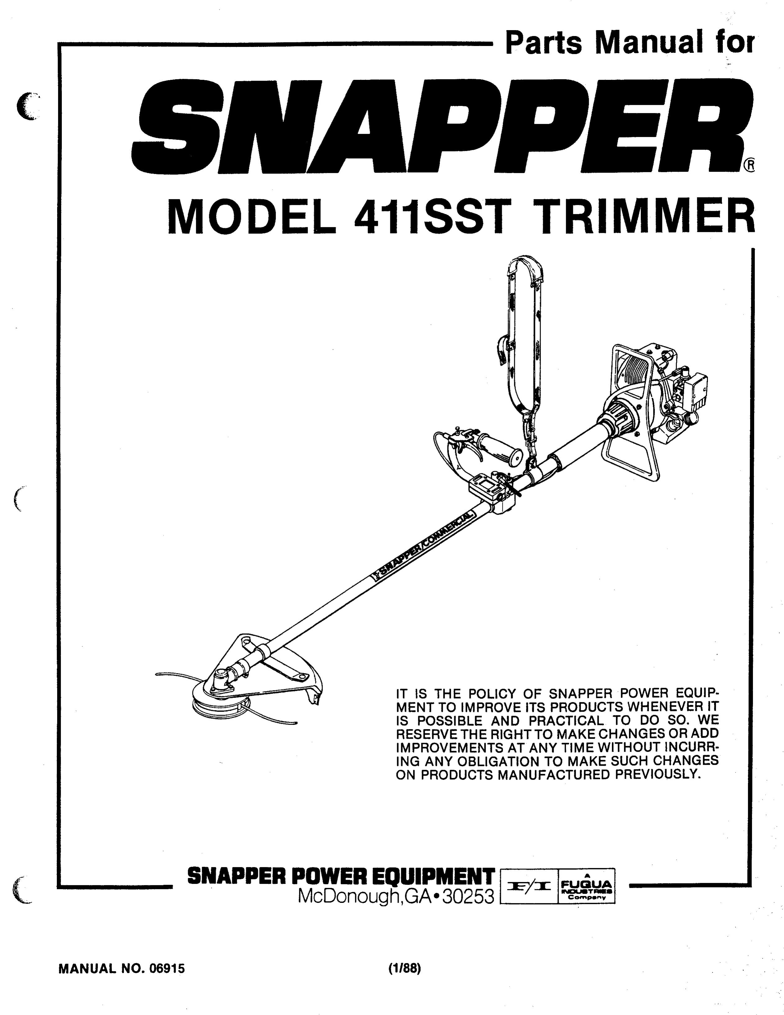 Snapper 411SST Trimmer User Manual