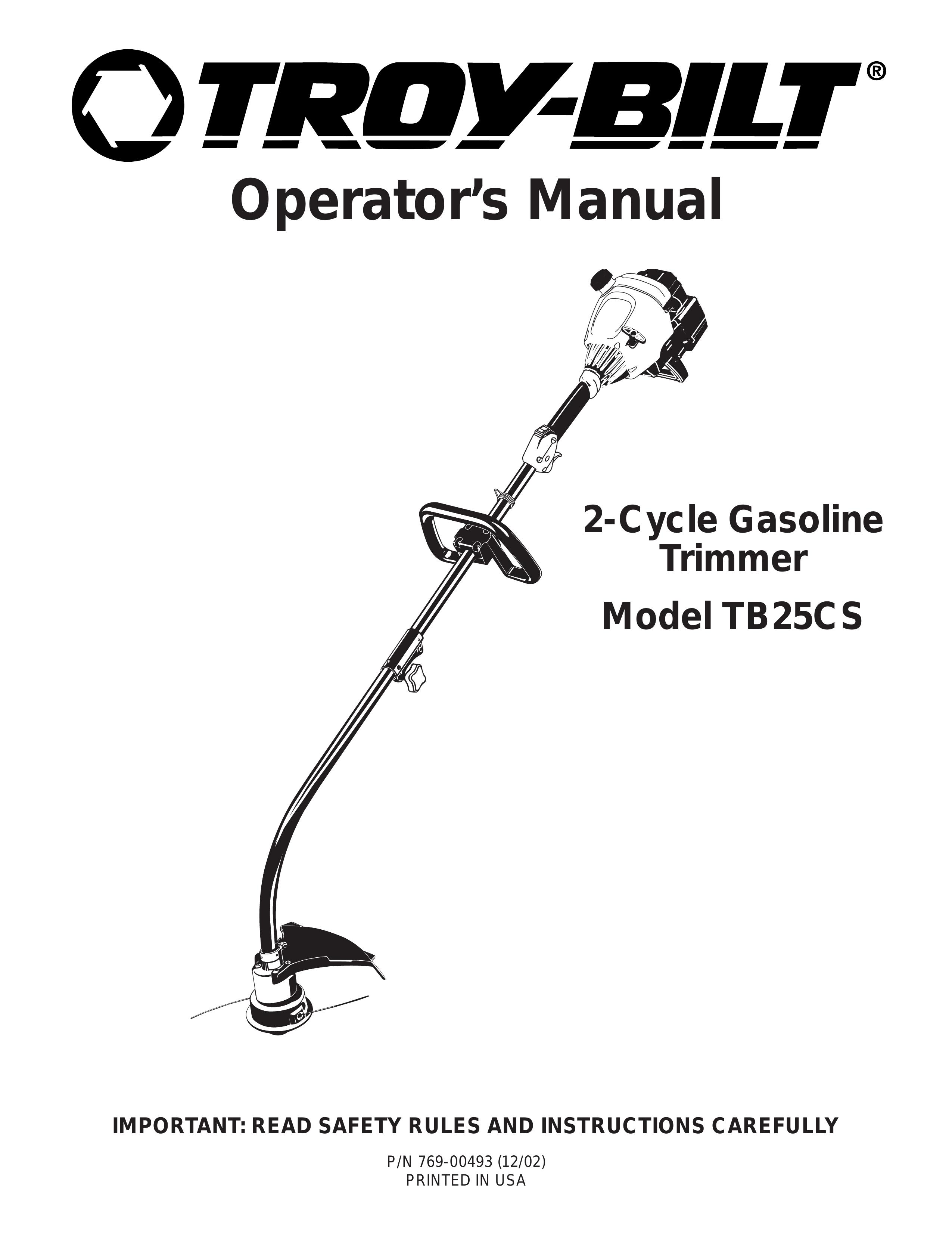 Troy-Bilt TB25C5 Trimmer User Manual