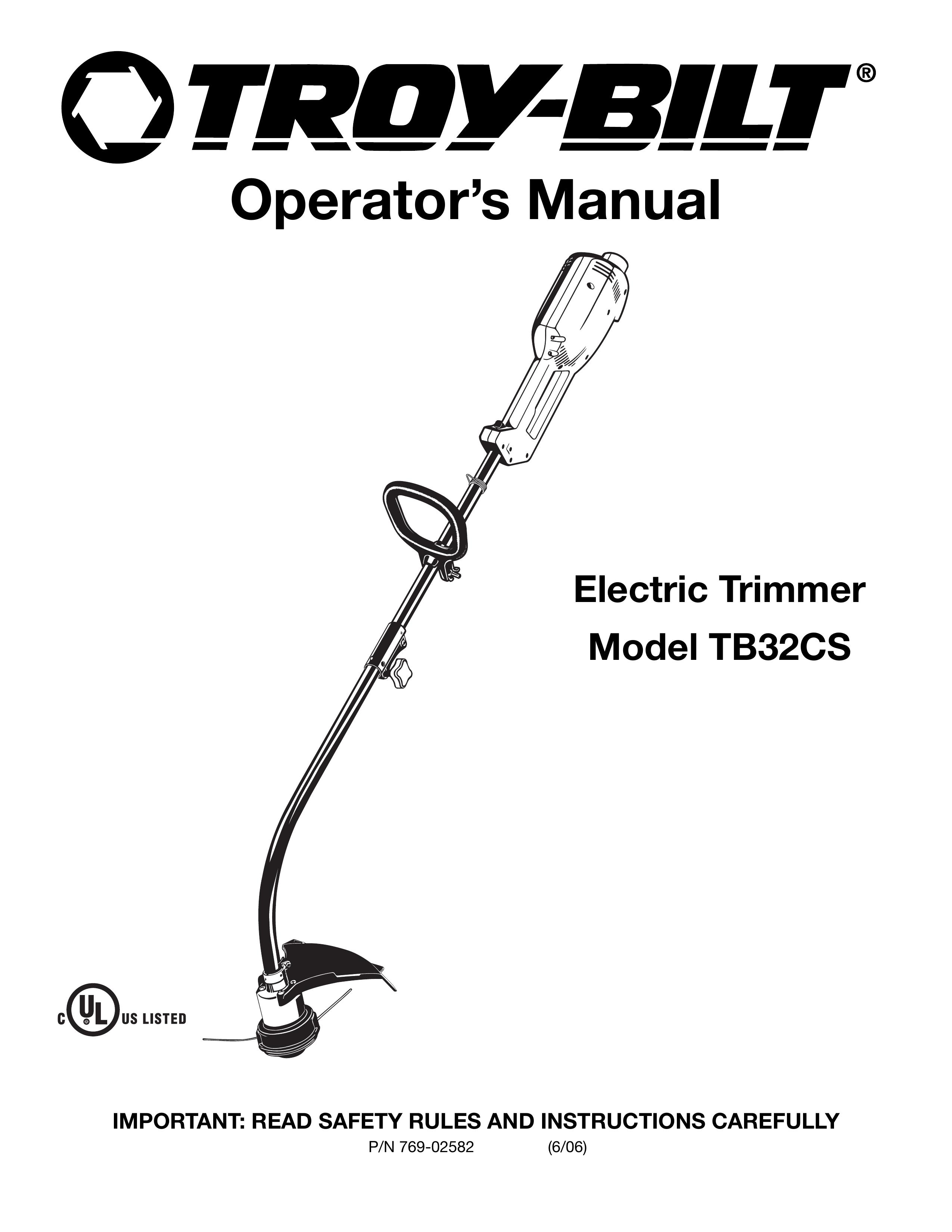 Troy-Bilt TB32CS Trimmer User Manual