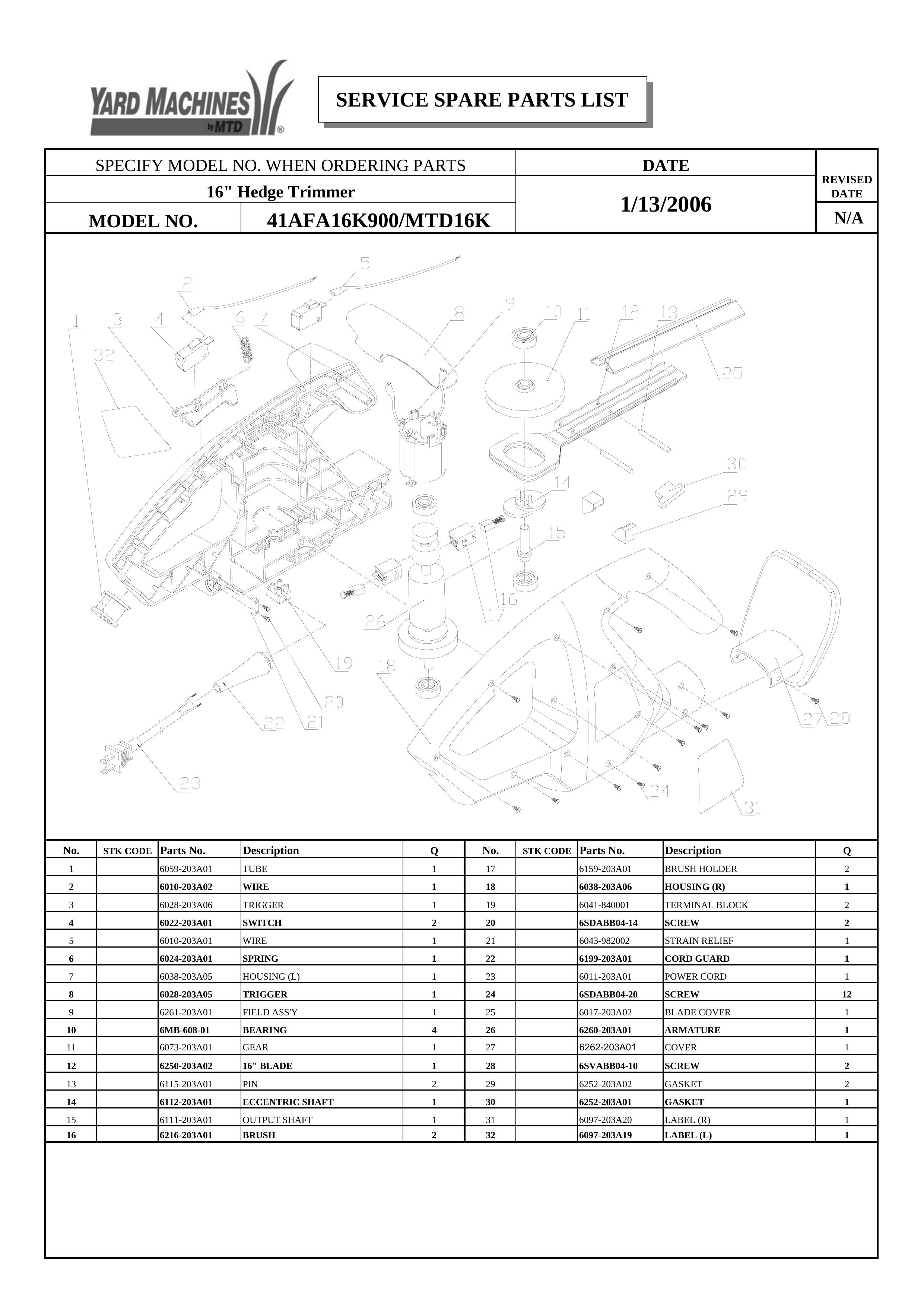 Yard Machines 41AFA16K900 Trimmer User Manual