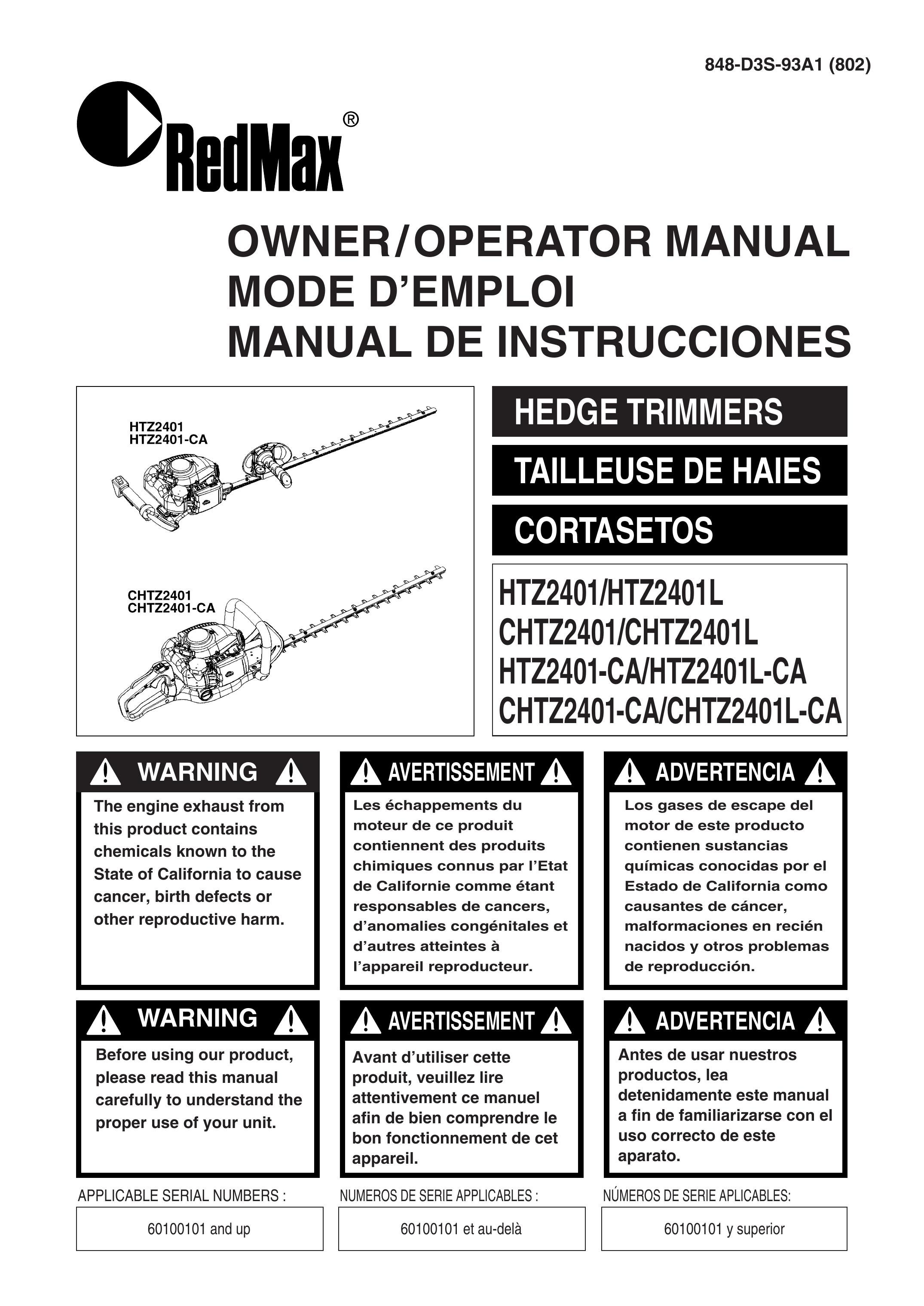 Zenoah HTZ2401-CA Trimmer User Manual