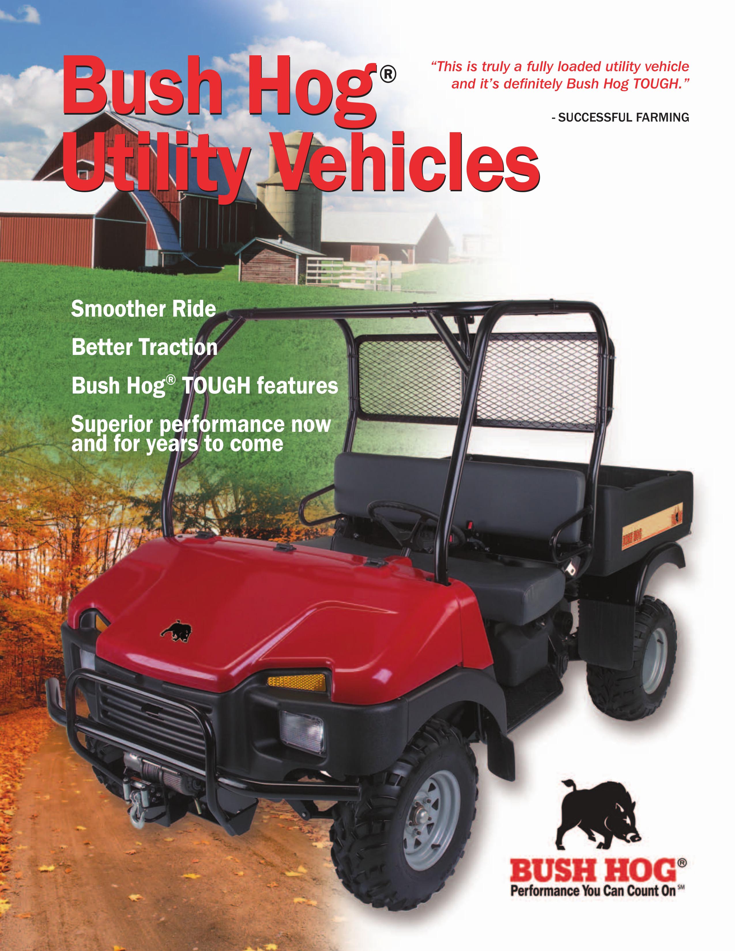 Bush Hog Utility Vehicles Utility Vehicle User Manual