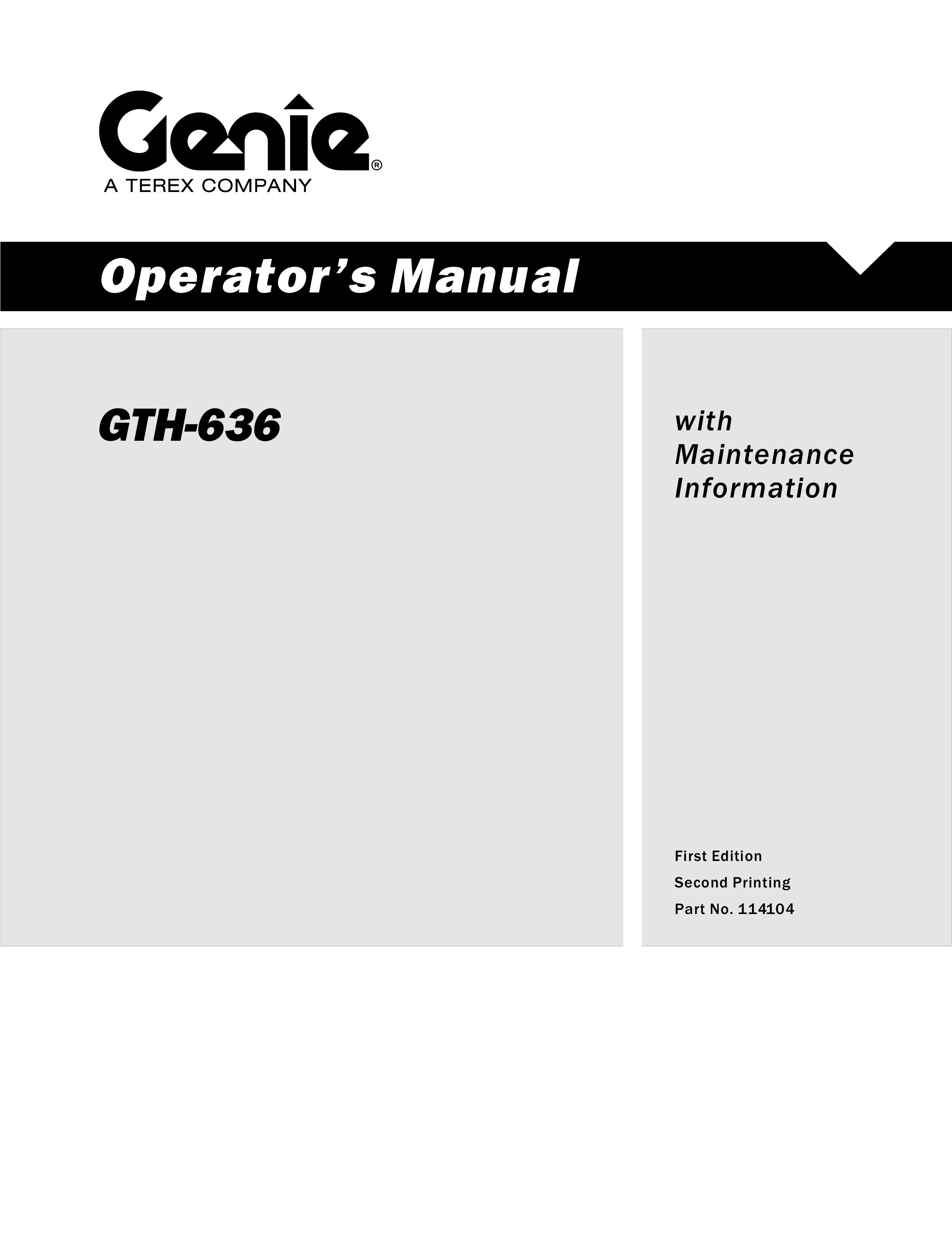 Genie GTH-636 Utility Vehicle User Manual