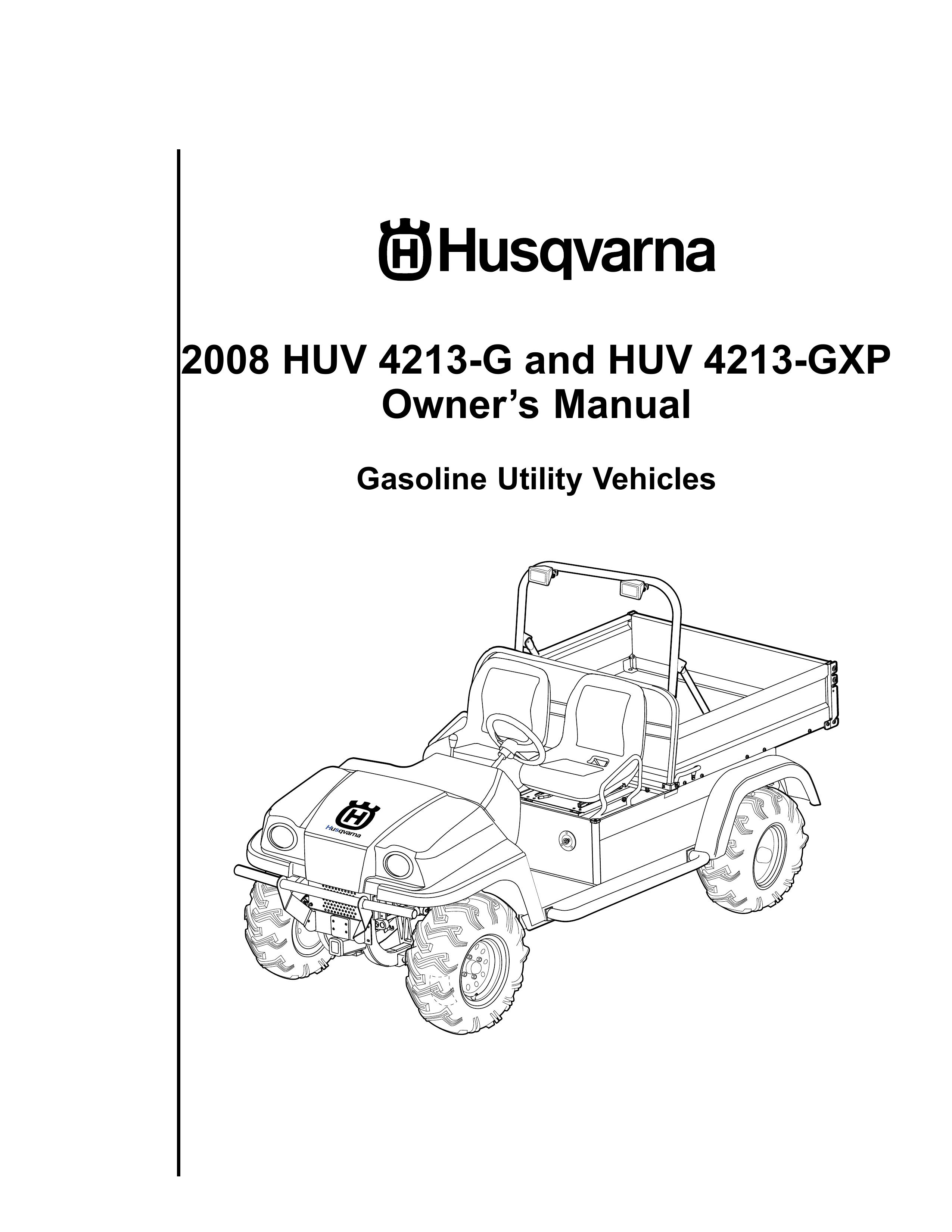 Husqvarna HUV 4213-G Utility Vehicle User Manual