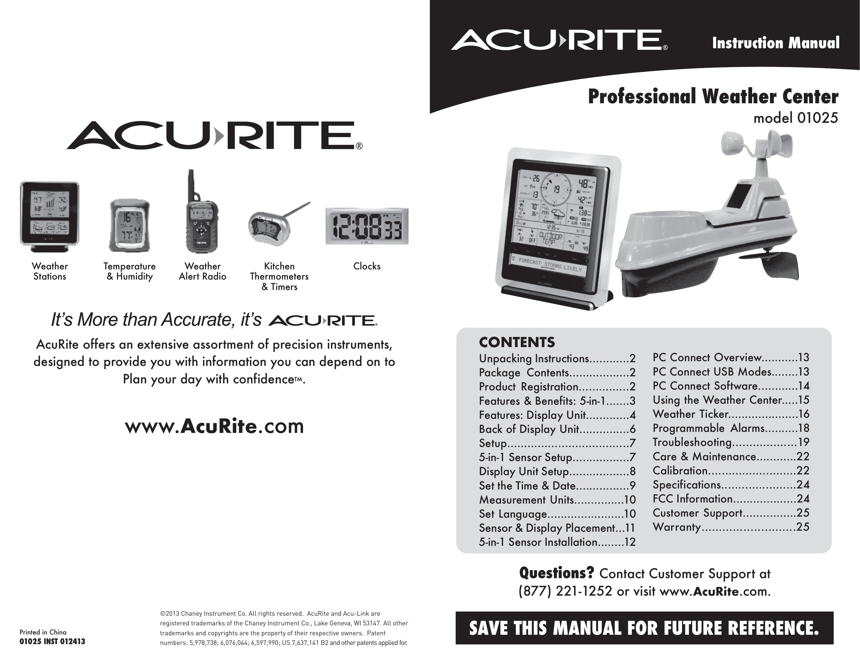 Acu-Rite 1025 Weather Radio User Manual