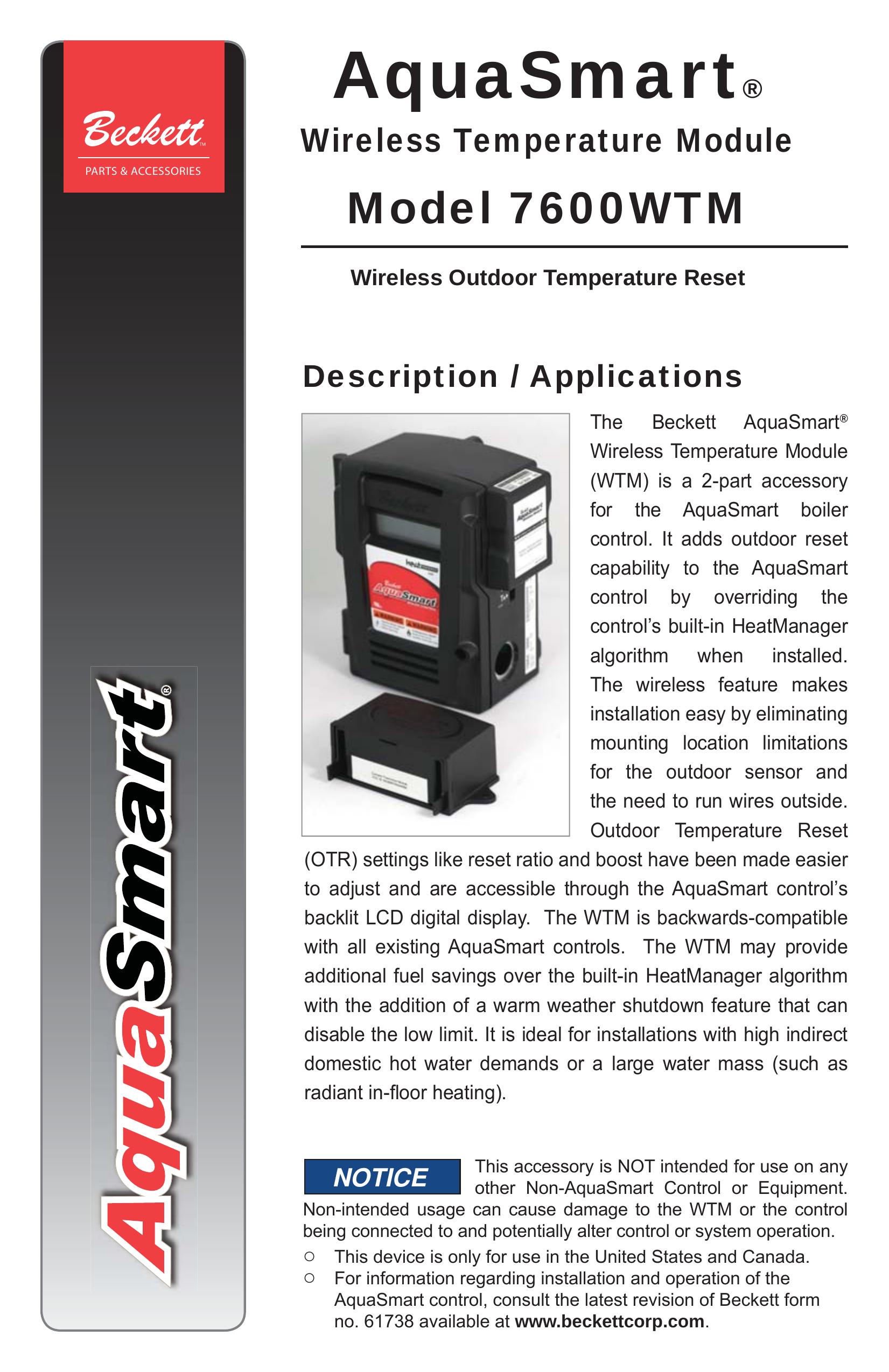 Beckett 7600WTM Weather Radio User Manual