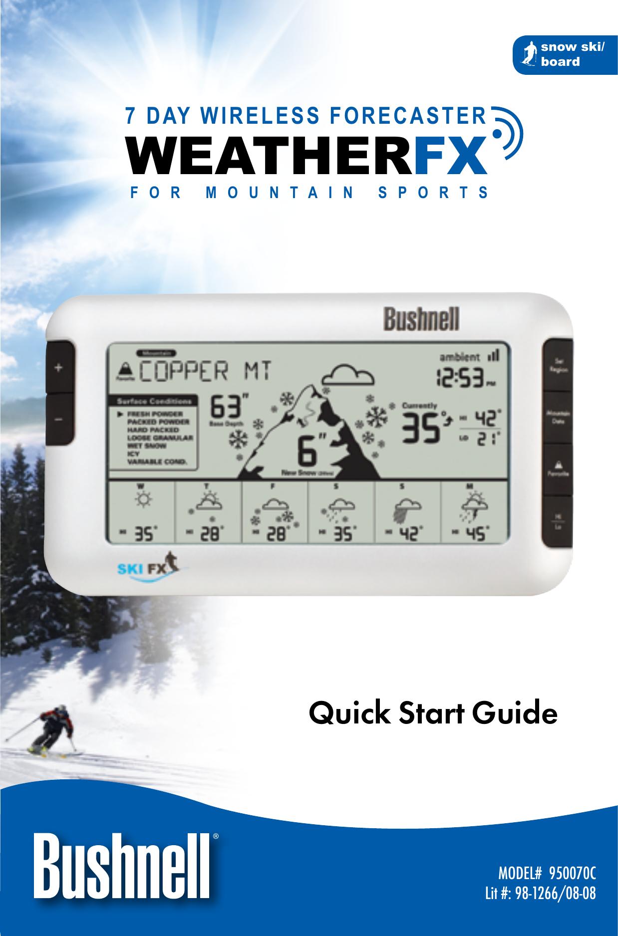Bushnell 950070C Weather Radio User Manual