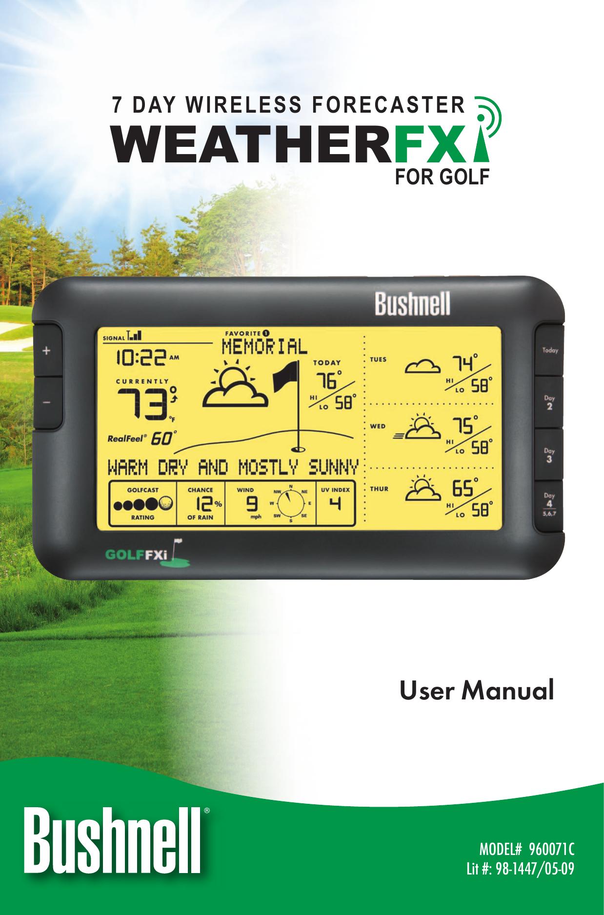 Bushnell 960071C Weather Radio User Manual