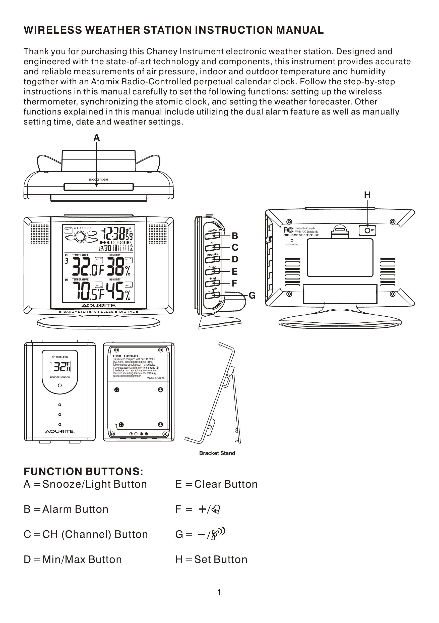 Chaney Instrument L5C0964TX Weather Radio User Manual