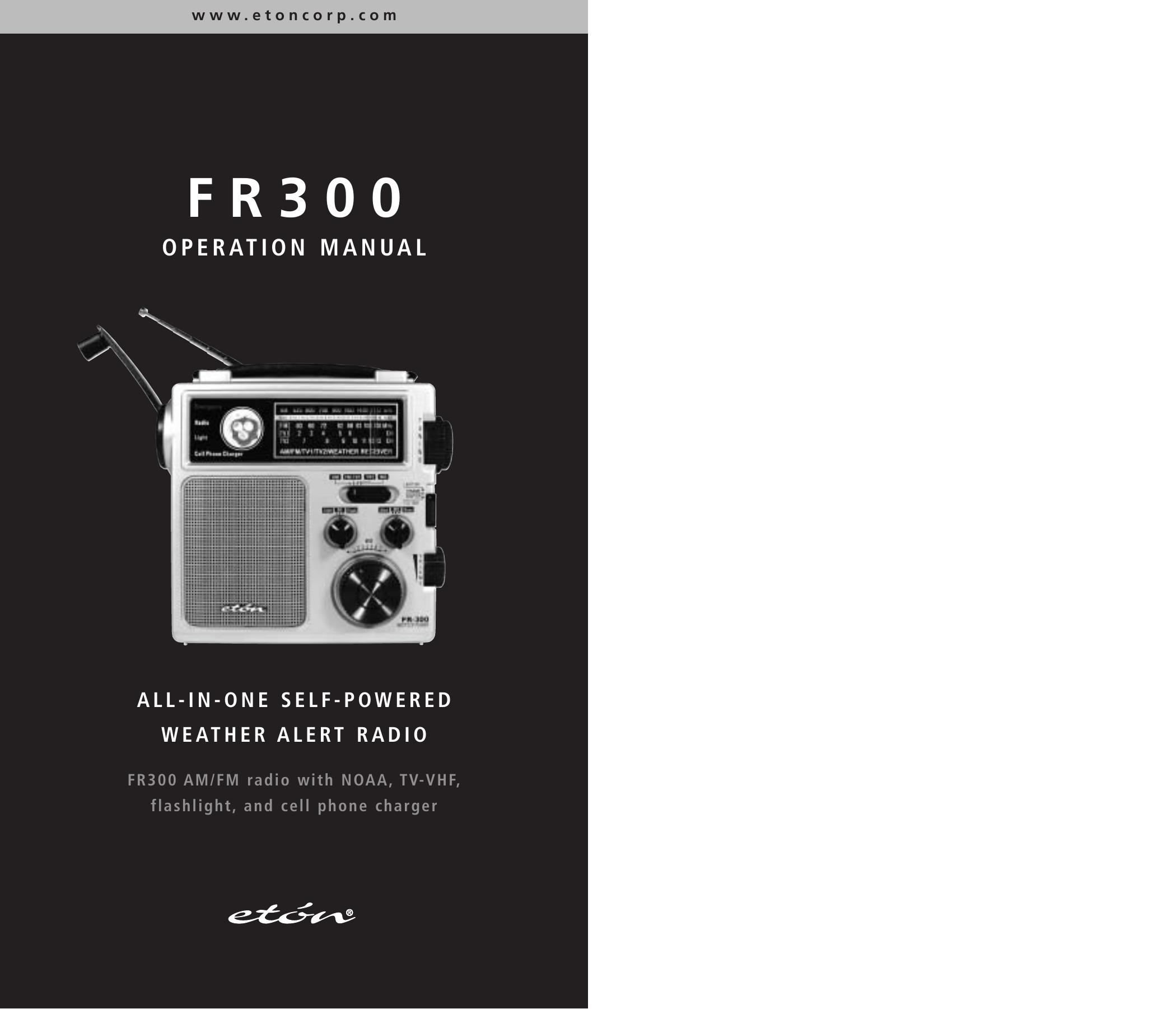 Eton FR300 Weather Radio User Manual