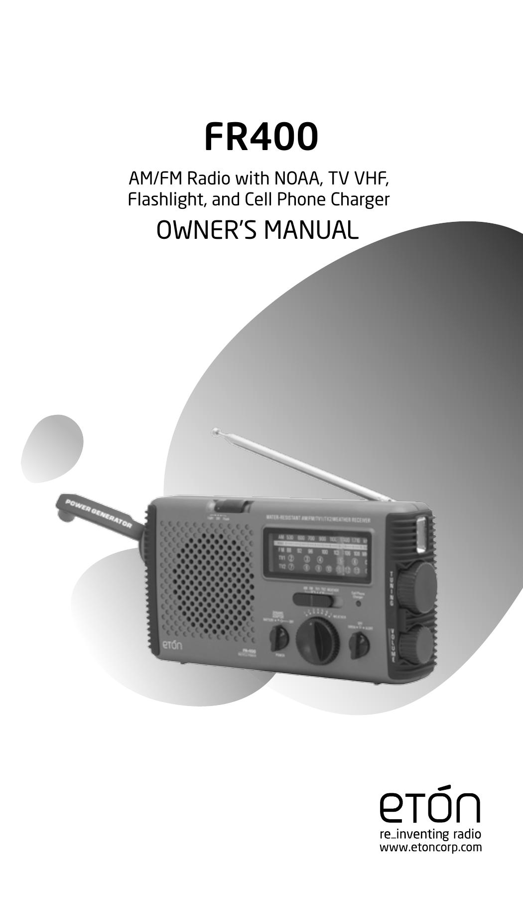 Eton FR400 Weather Radio User Manual