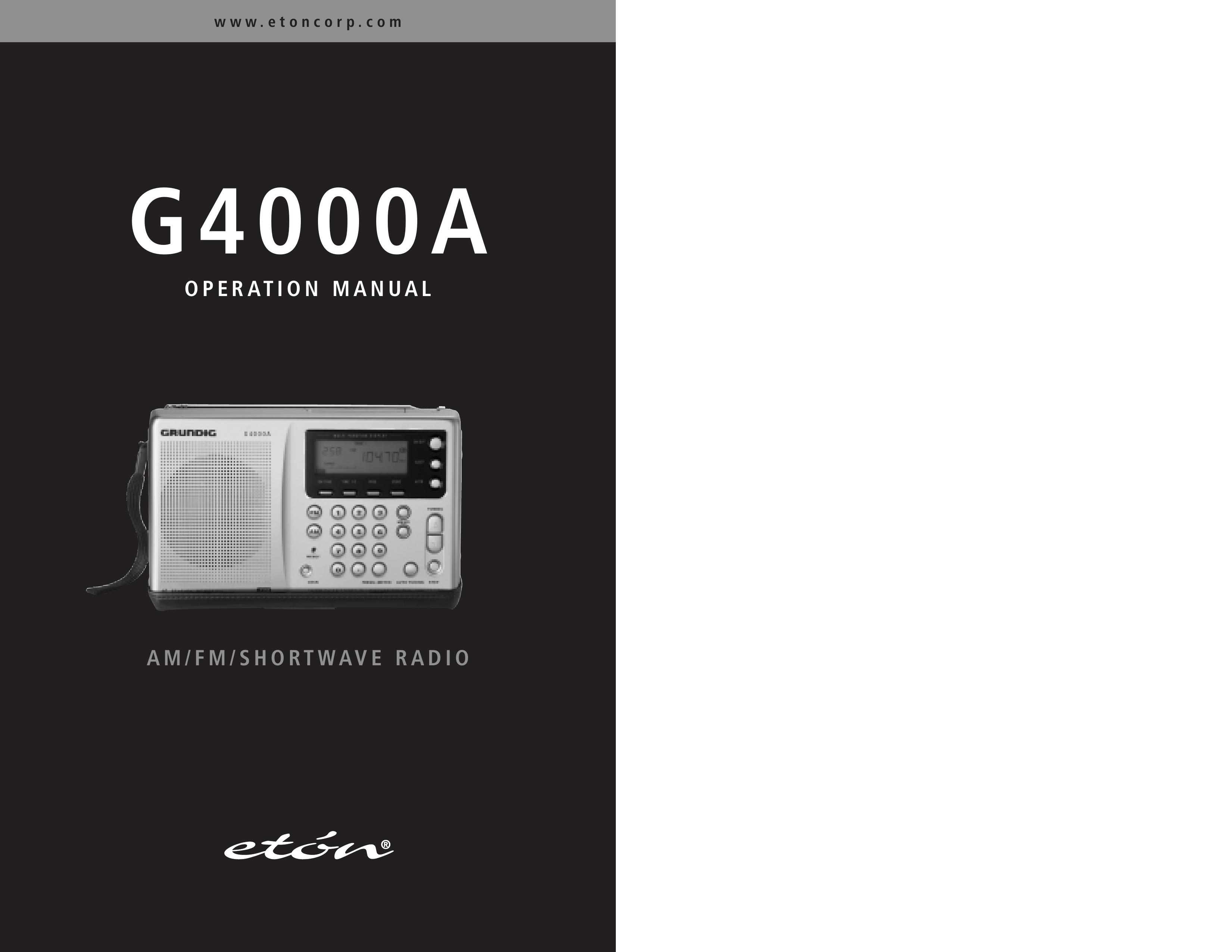Eton G4000A Weather Radio User Manual