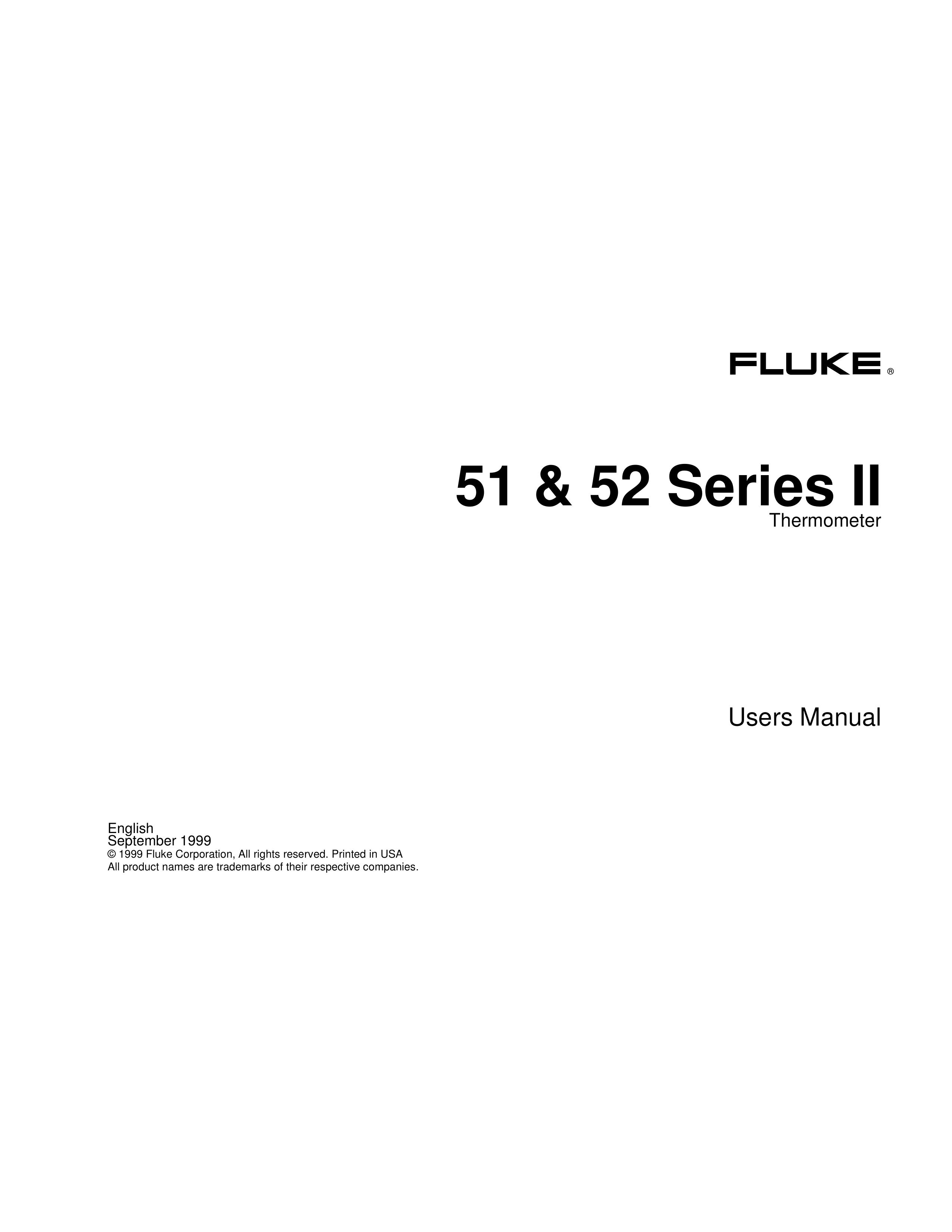 Fluke 51 & 52 Series II Weather Radio User Manual