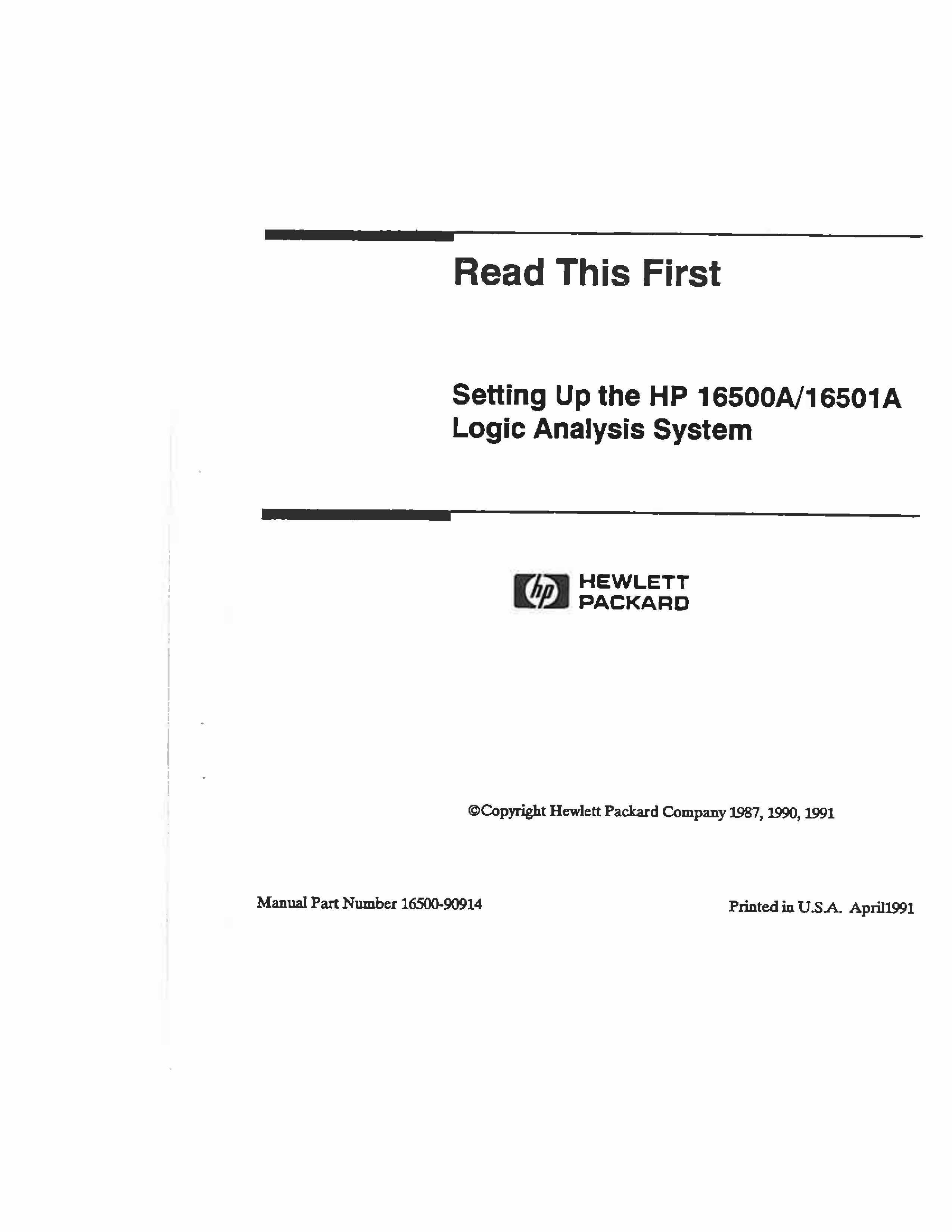 HP (Hewlett-Packard) 16500A Weather Radio User Manual