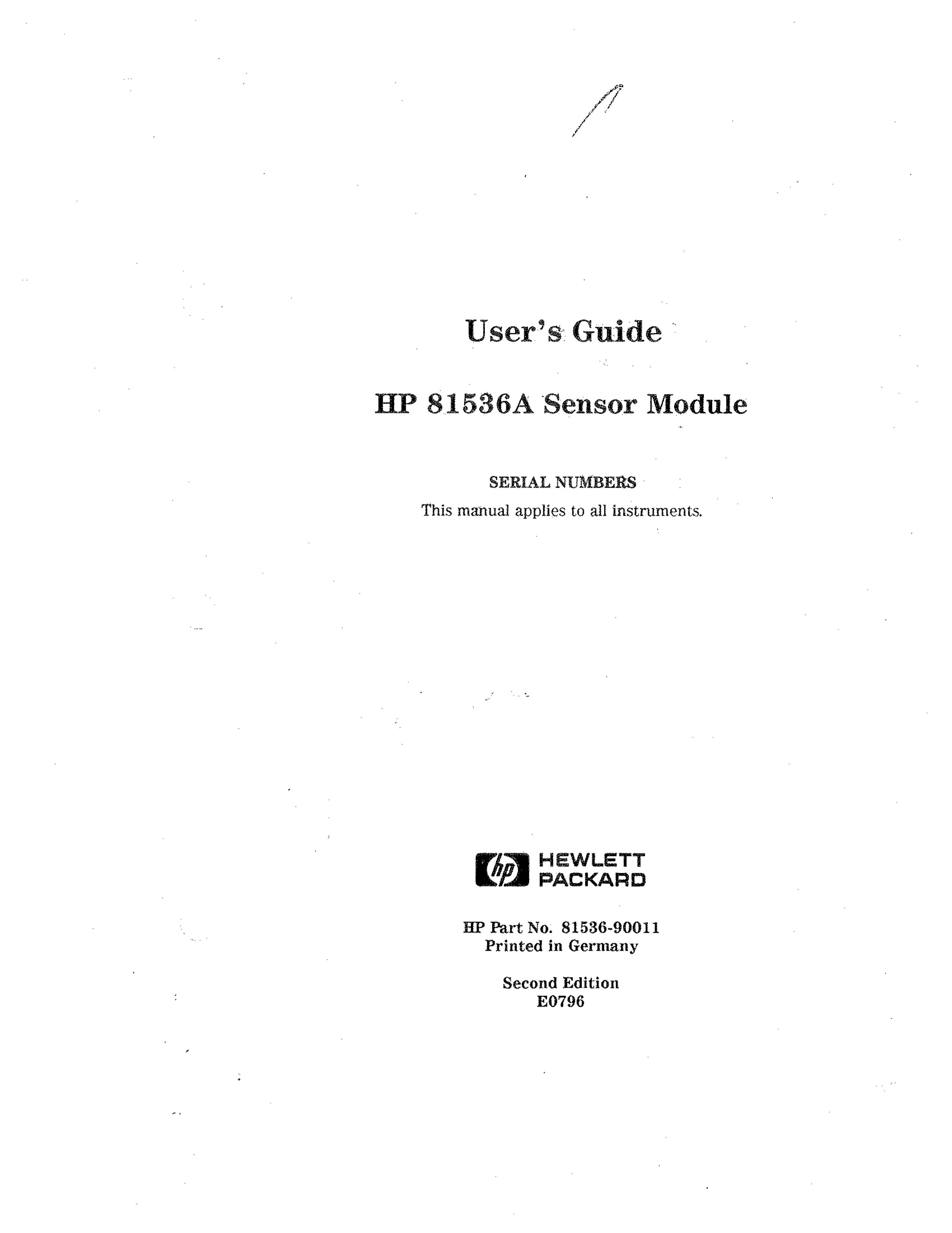 HP (Hewlett-Packard) 81536A Weather Radio User Manual
