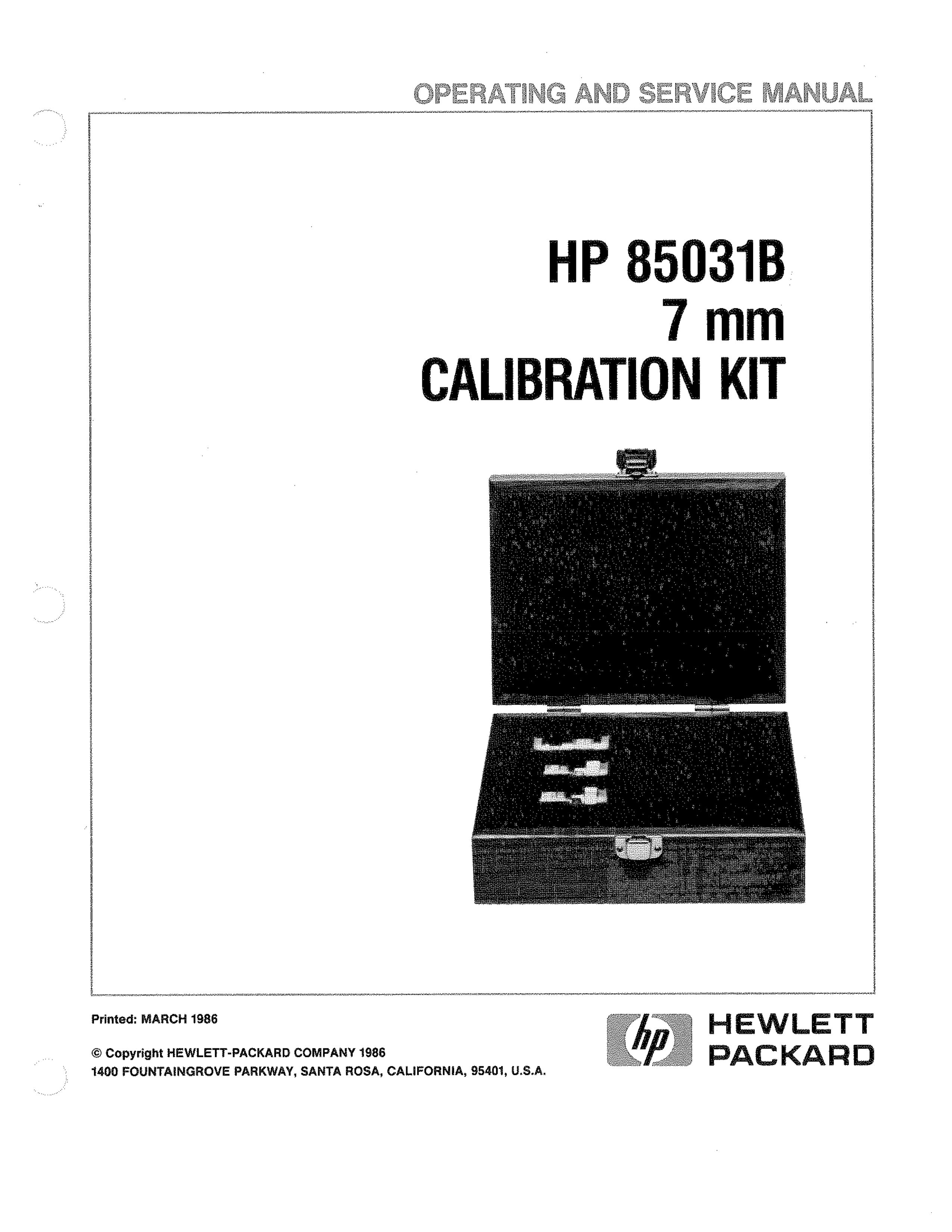 HP (Hewlett-Packard) HP 85031B Weather Radio User Manual