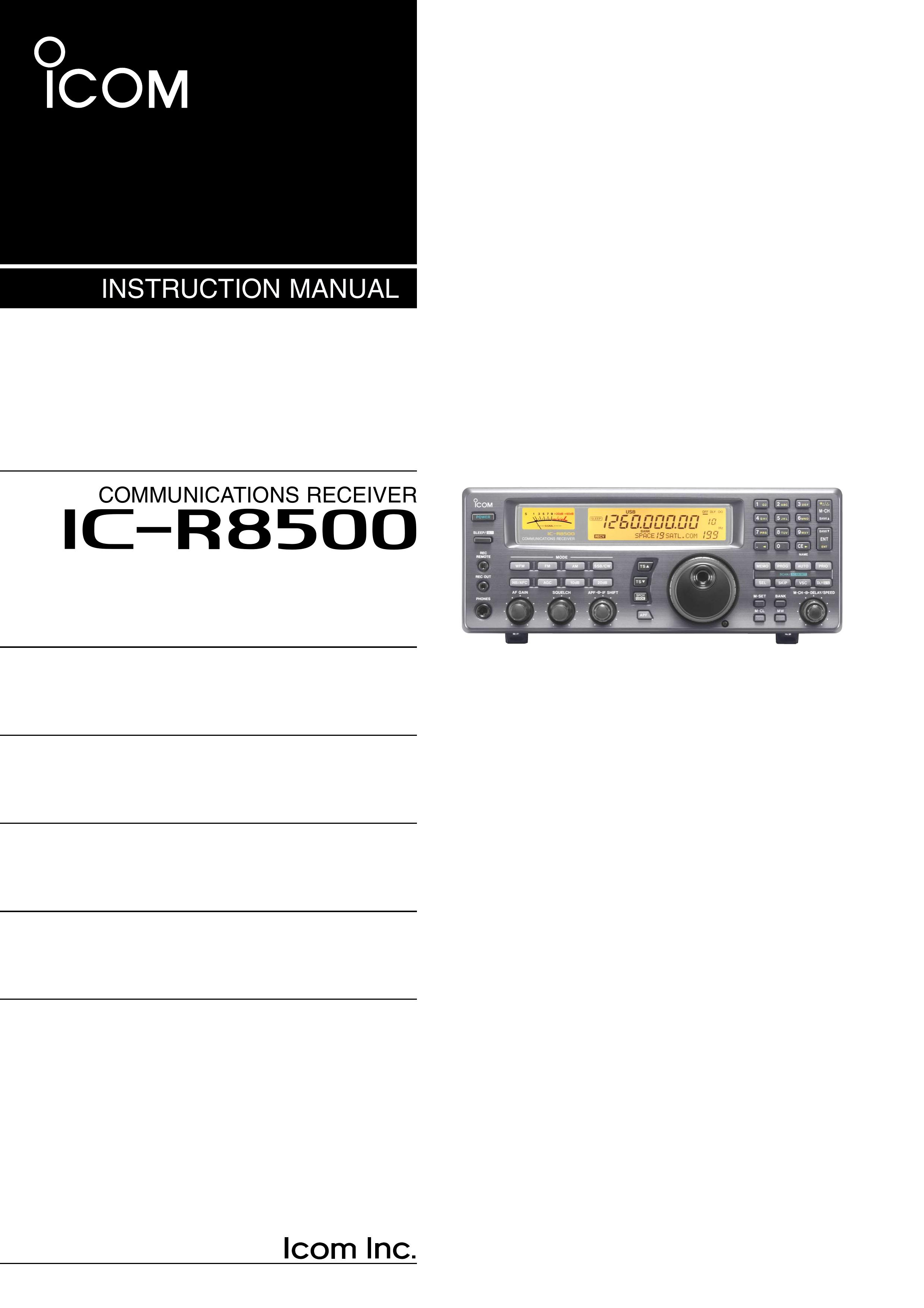Icom IC-R8500 Weather Radio User Manual