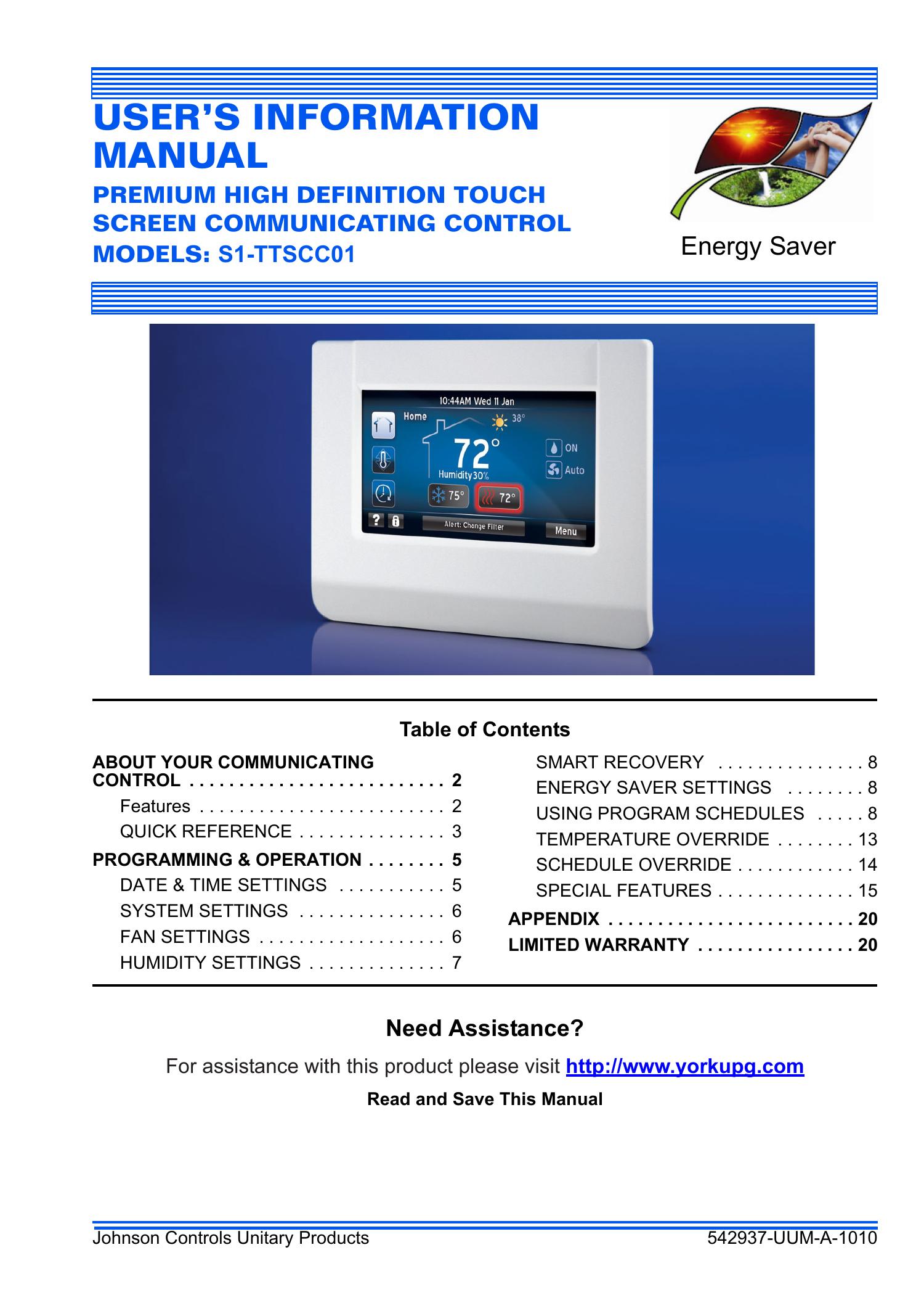 Johnson Controls S1-TTSCC01 Weather Radio User Manual