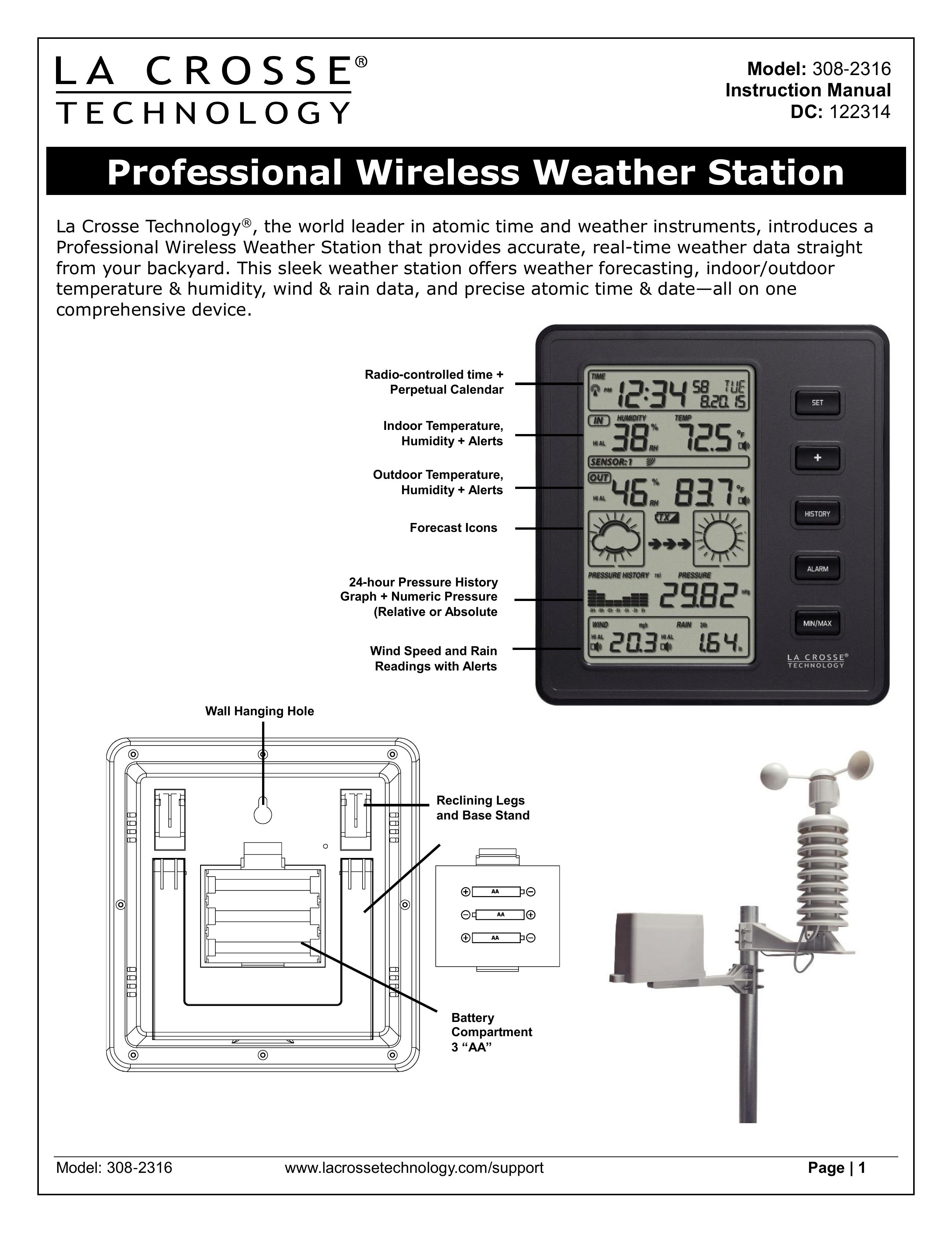 La Crosse Technology 308-2316 Weather Radio User Manual