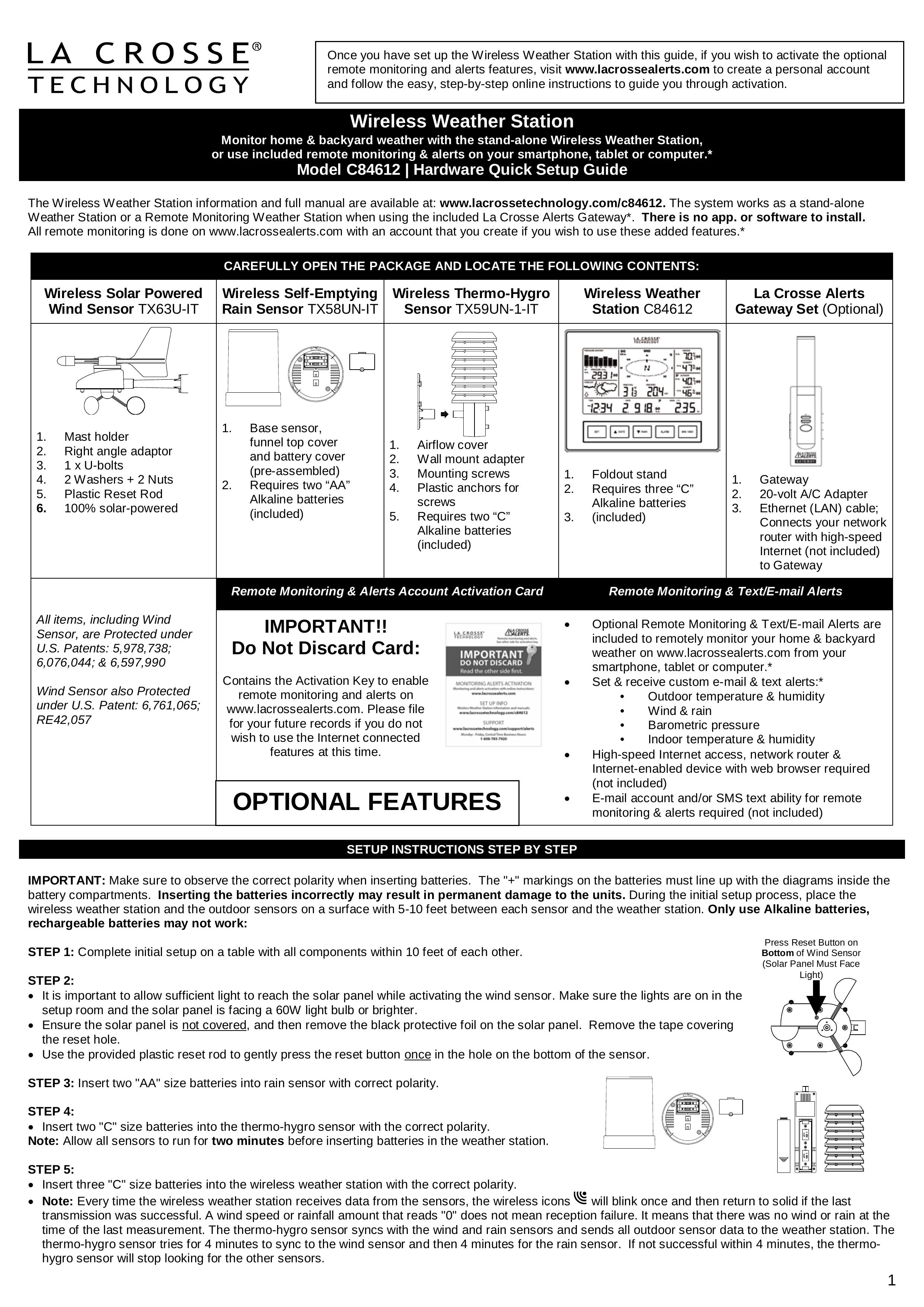 La Crosse Technology C84612 Weather Radio User Manual
