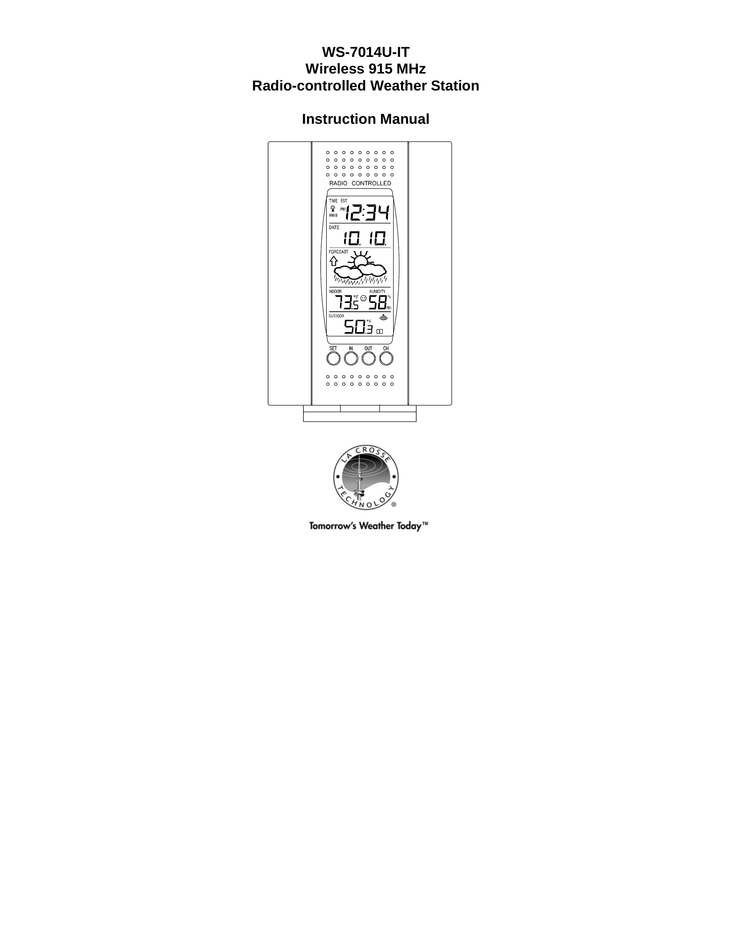 La Crosse Technology WS-7014U-IT Weather Radio User Manual