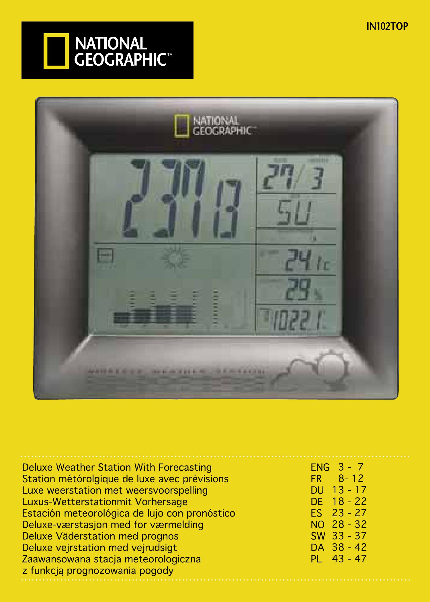 National Geographic IN102TOP Weather Radio User Manual