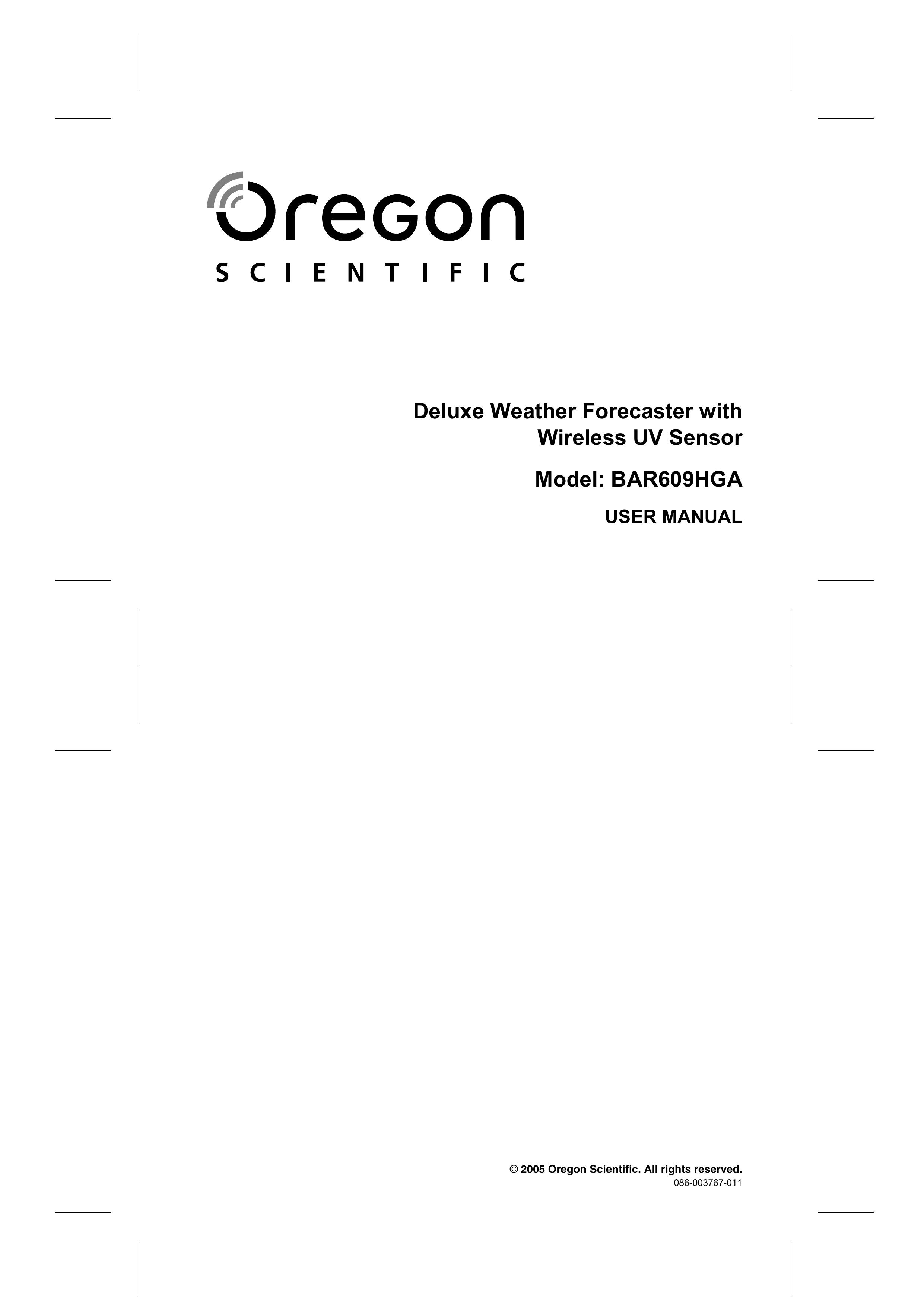 Oregon Scientific BAR609HGA Weather Radio User Manual
