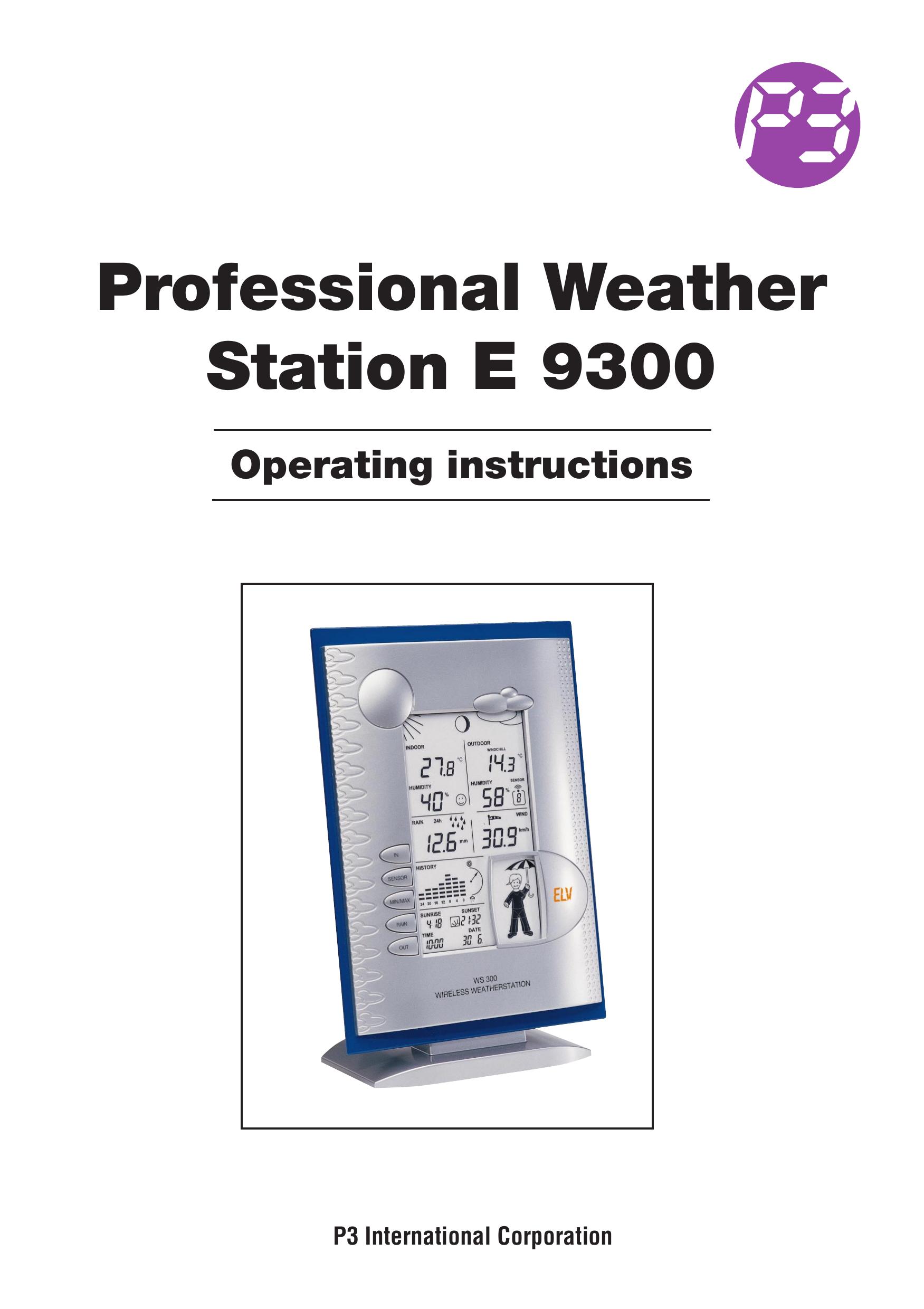 P3 International E 9300 Weather Radio User Manual