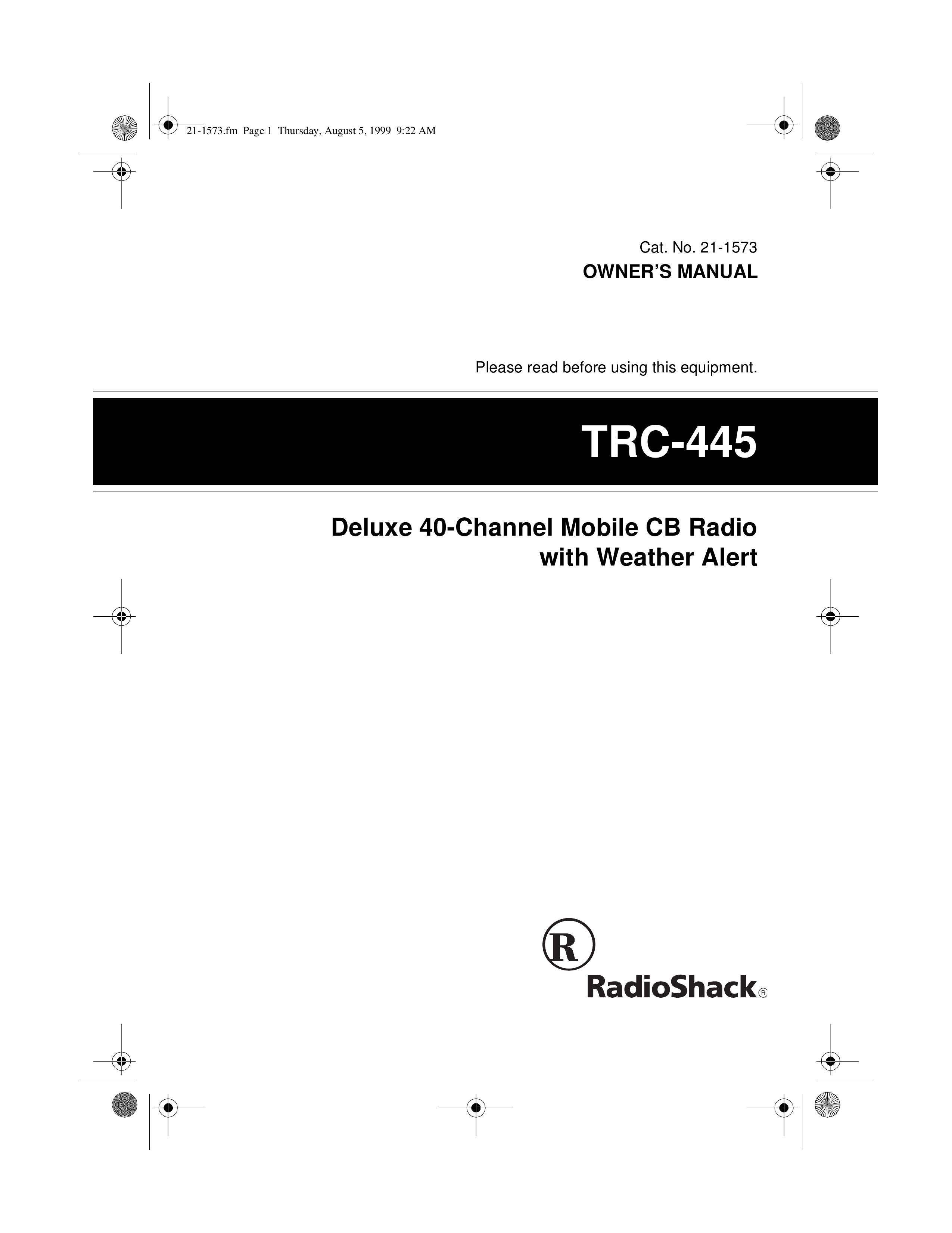 Samsung TRC-445 Weather Radio User Manual