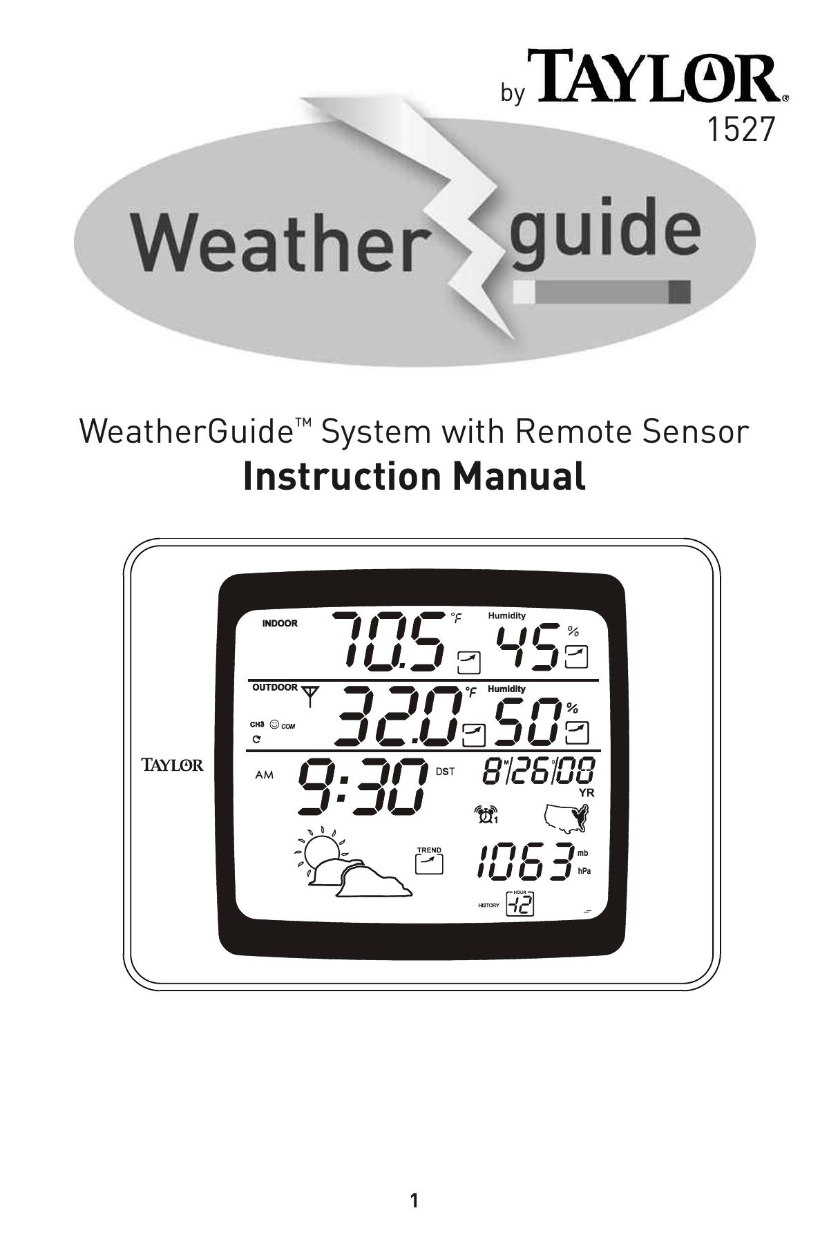 Taylor 1527 Weather Radio User Manual