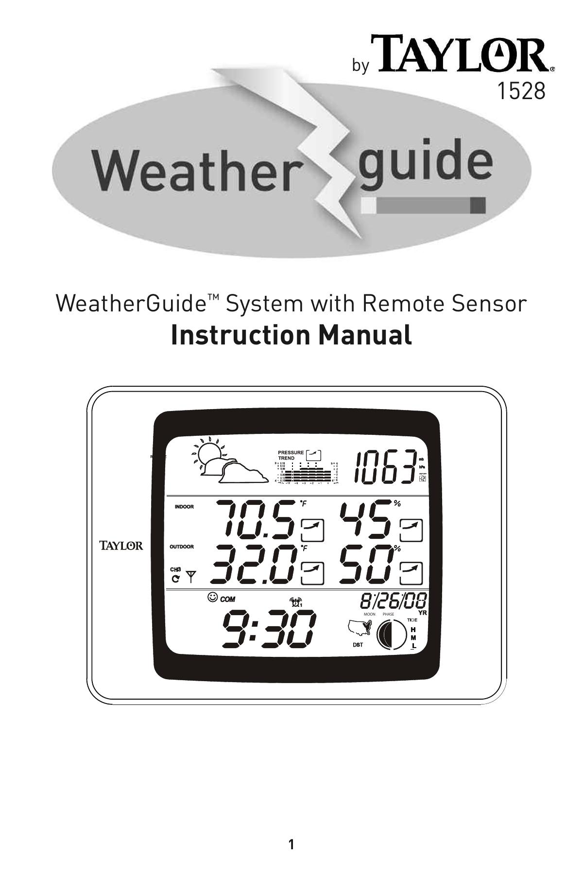 Taylor 1528 Weather Radio User Manual