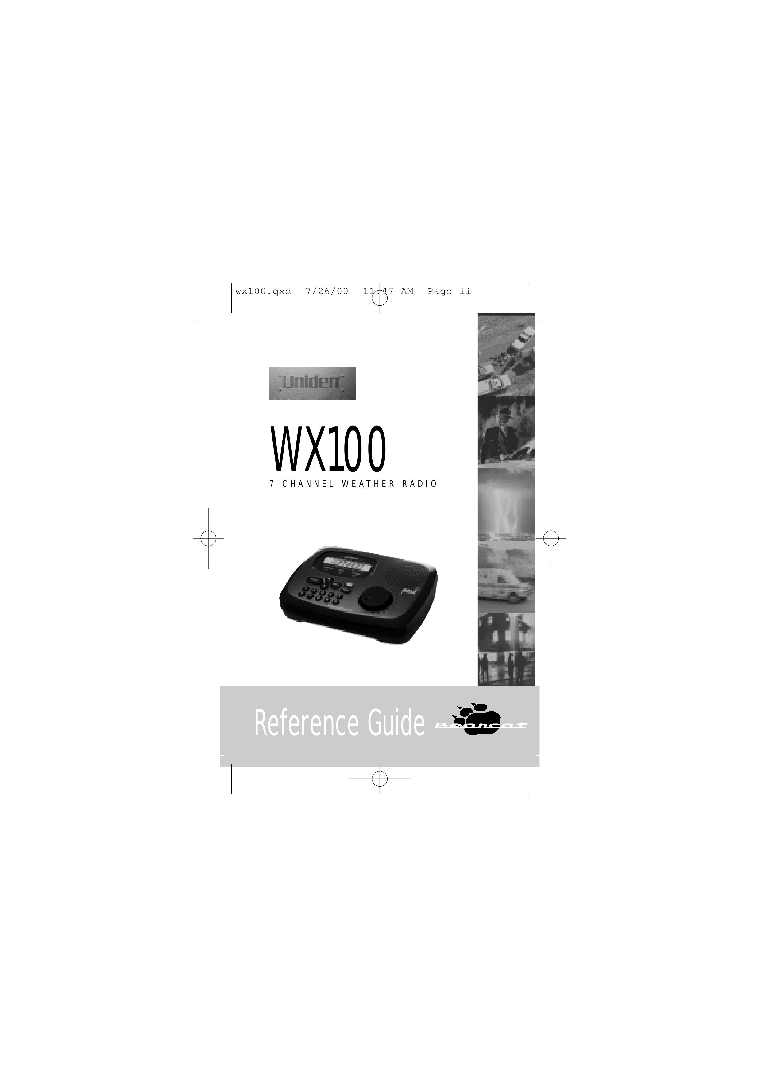 Uniden WX100 Weather Radio User Manual