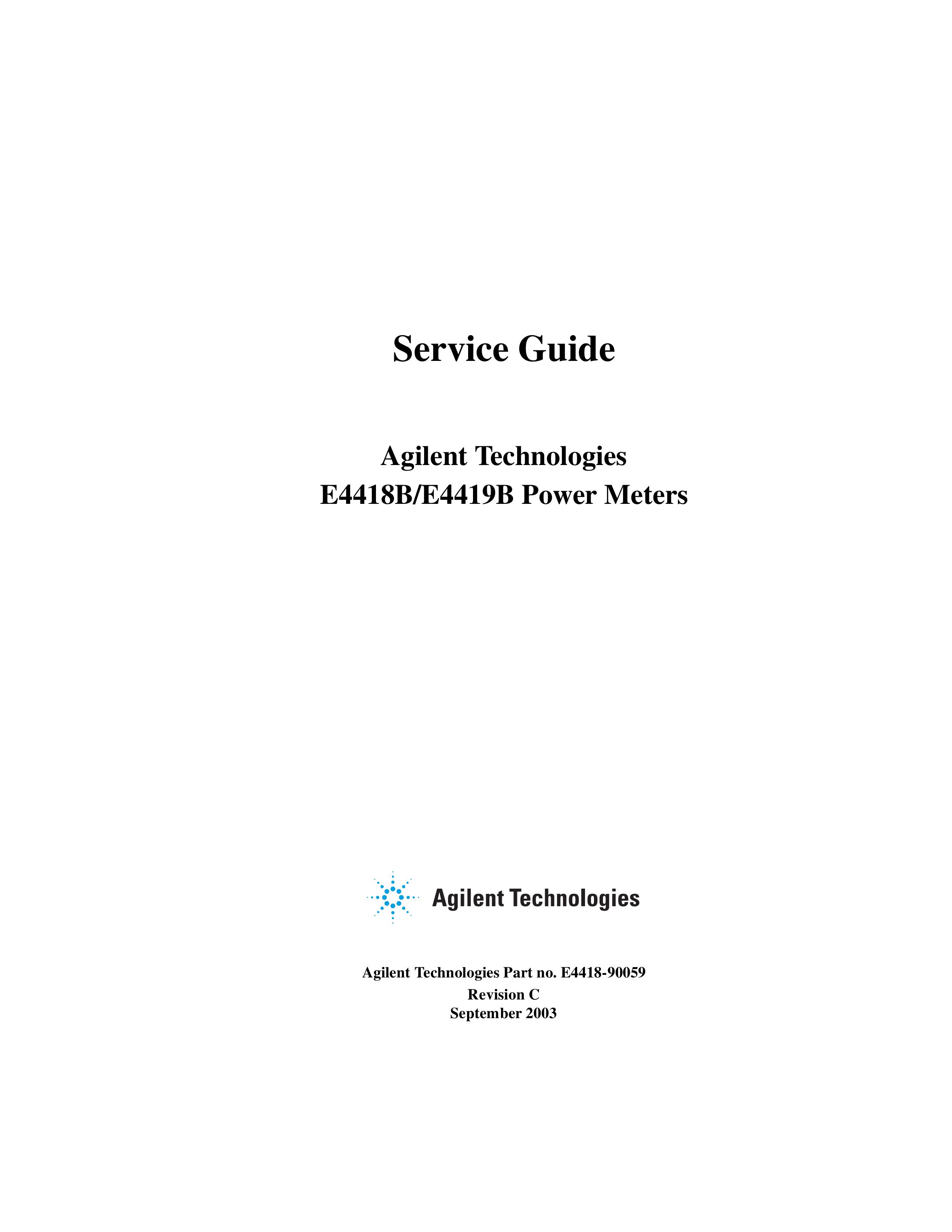 Agilent Technologies e4418b Yard Vacuum User Manual