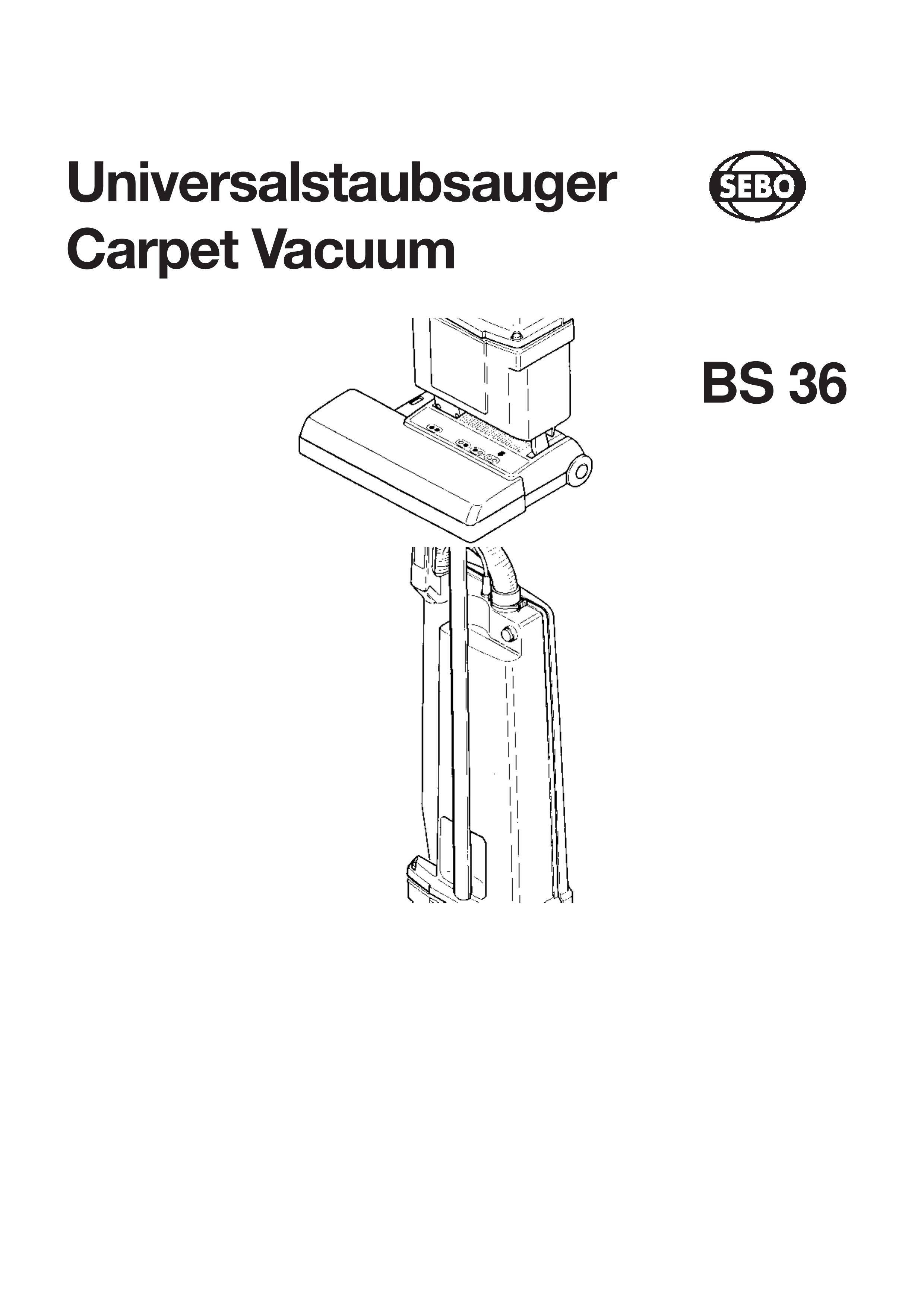 Sebo BS 36 Yard Vacuum User Manual