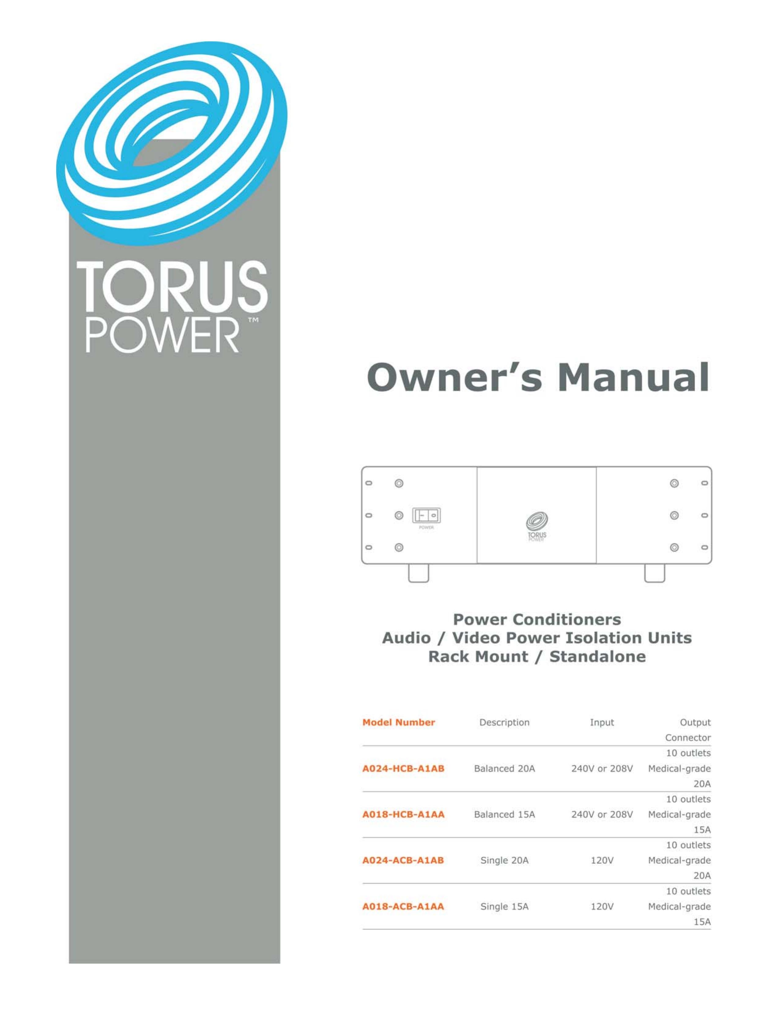 Torus Power A024-HCB-A1AB Yard Vacuum User Manual