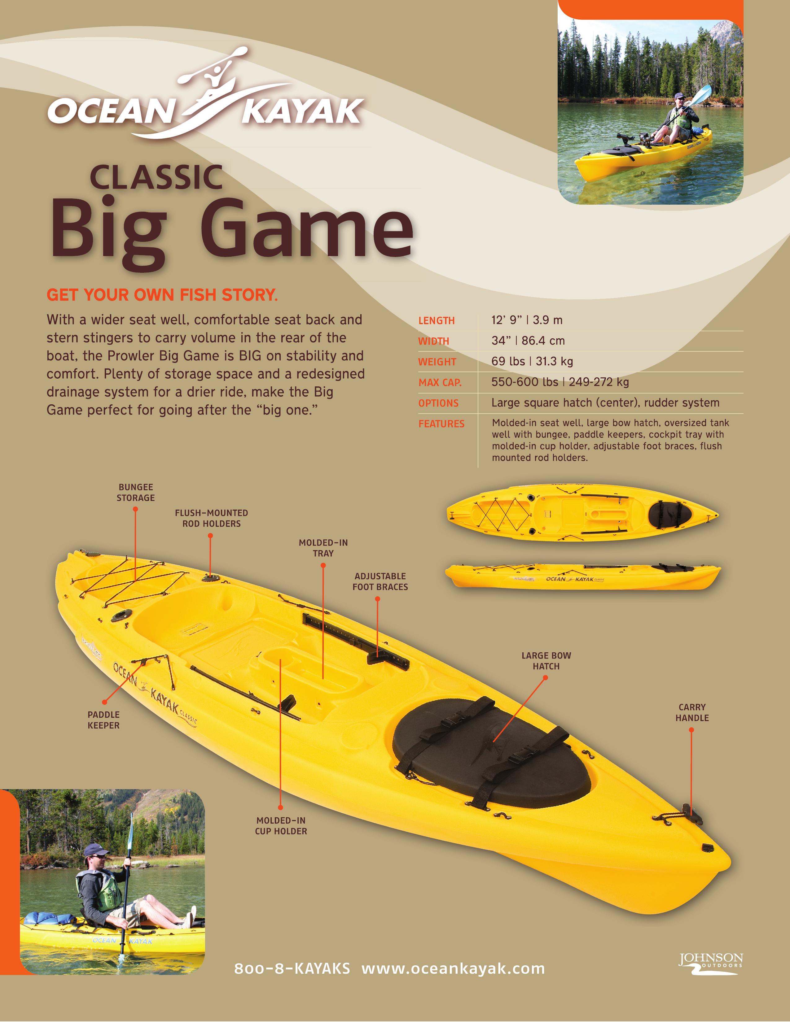 Ocean Kayak Big Game Boat User Manual