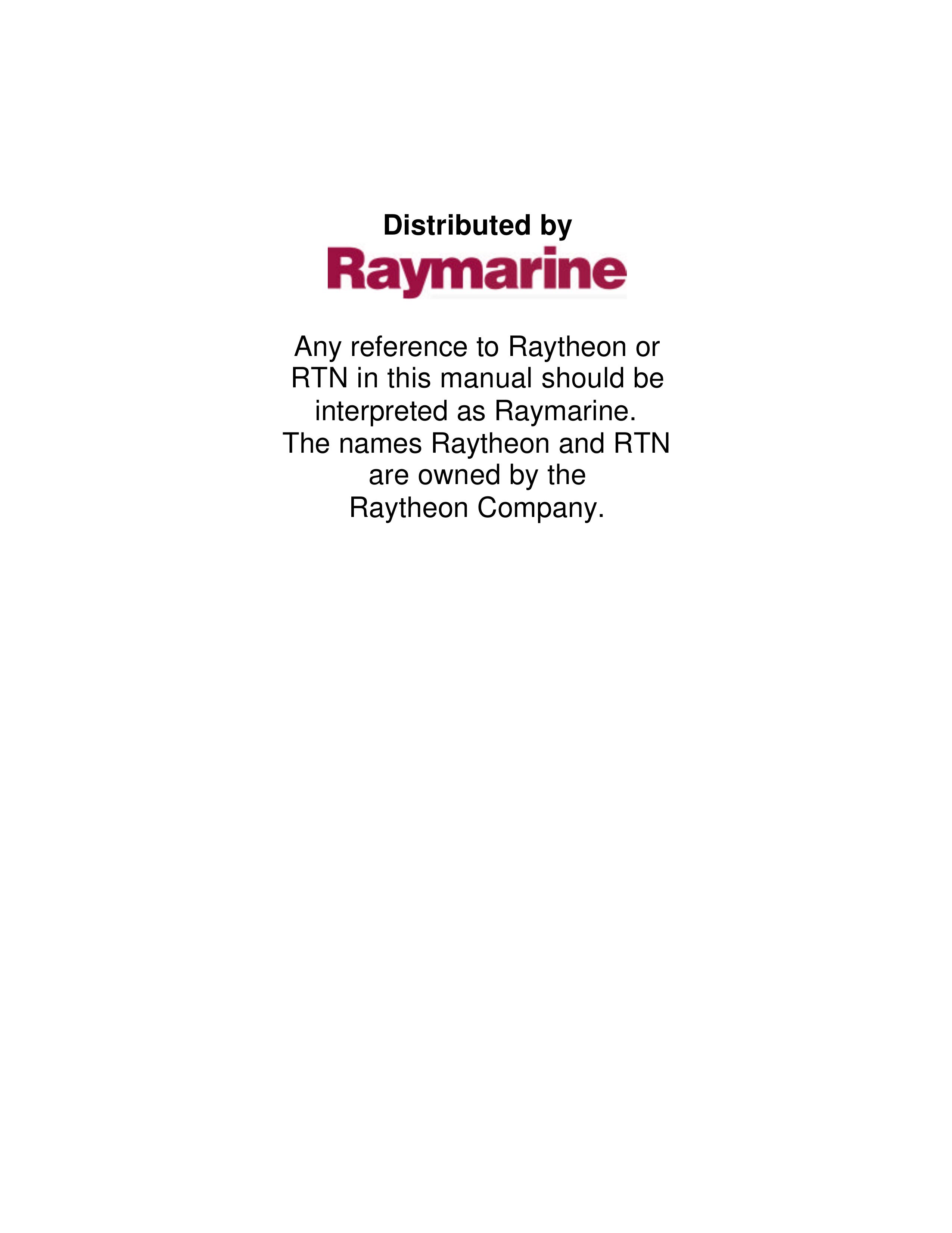 Raymarine 81006-3 Boating Equipment User Manual