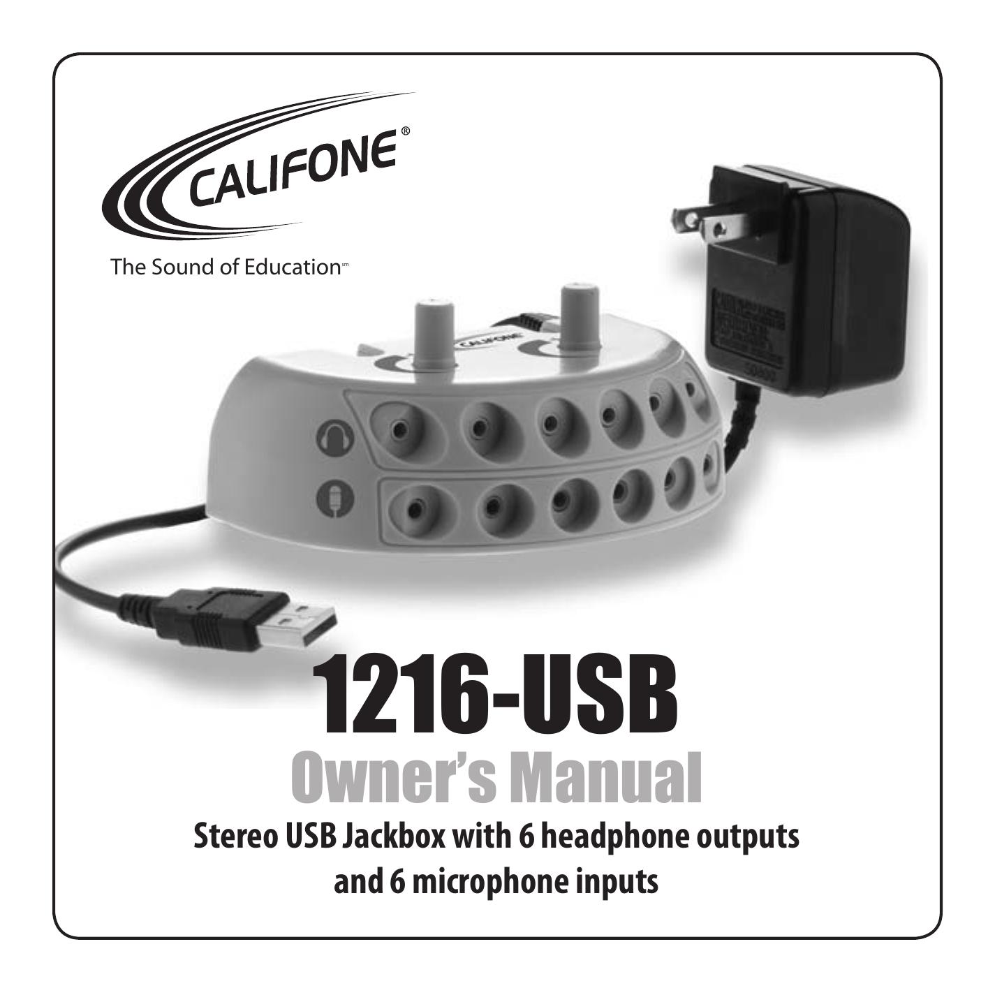 Califone 1216-USB Fish Finder User Manual