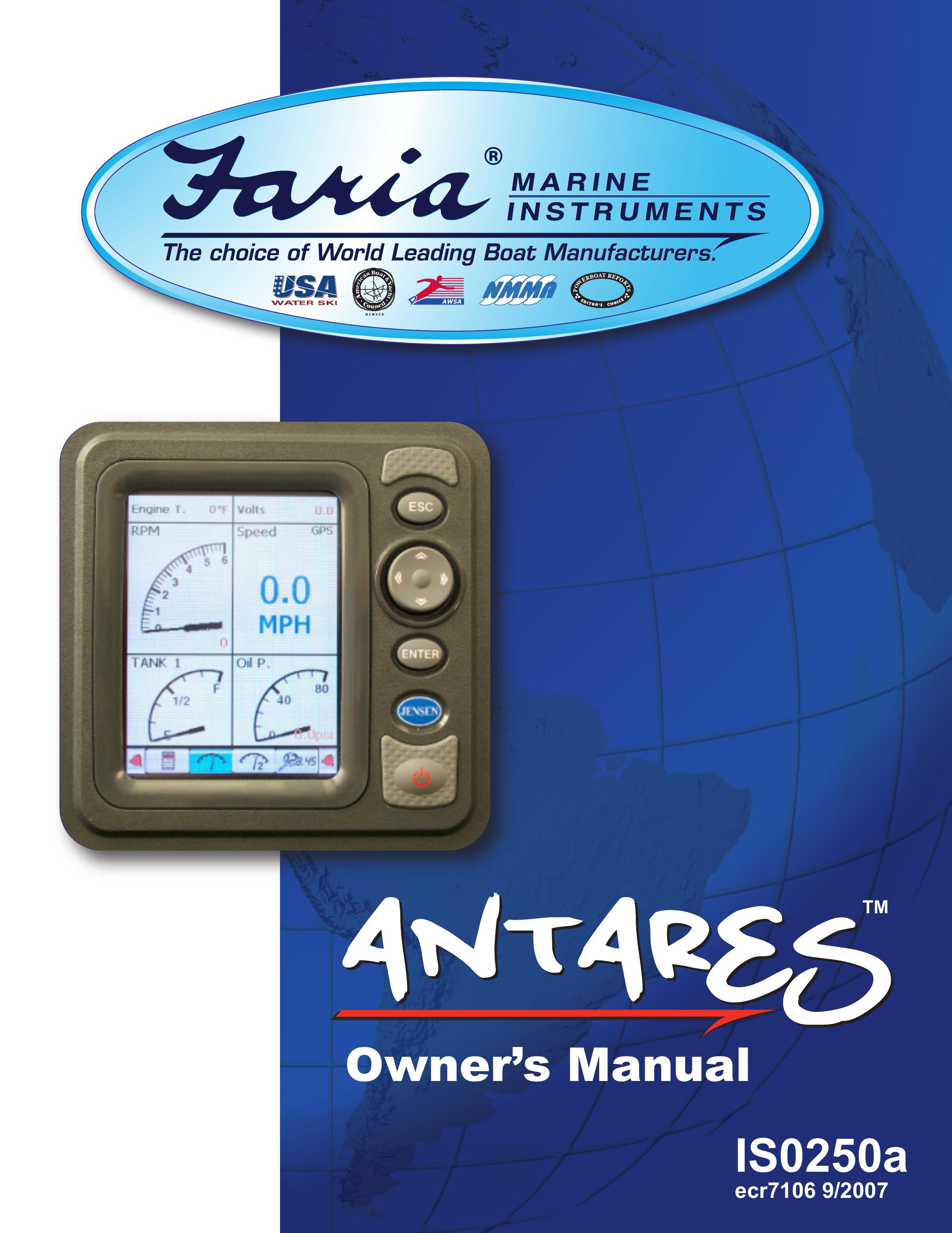 Faria Instruments IS0250a Fish Finder User Manual