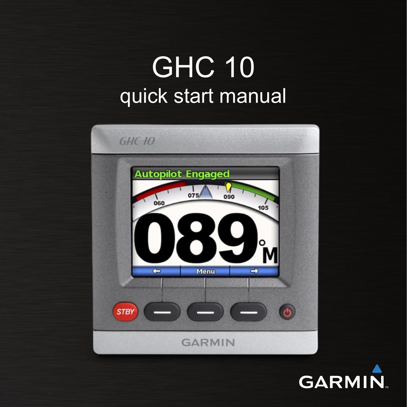 Garmin Ghc 10 Fish Finder User Manual