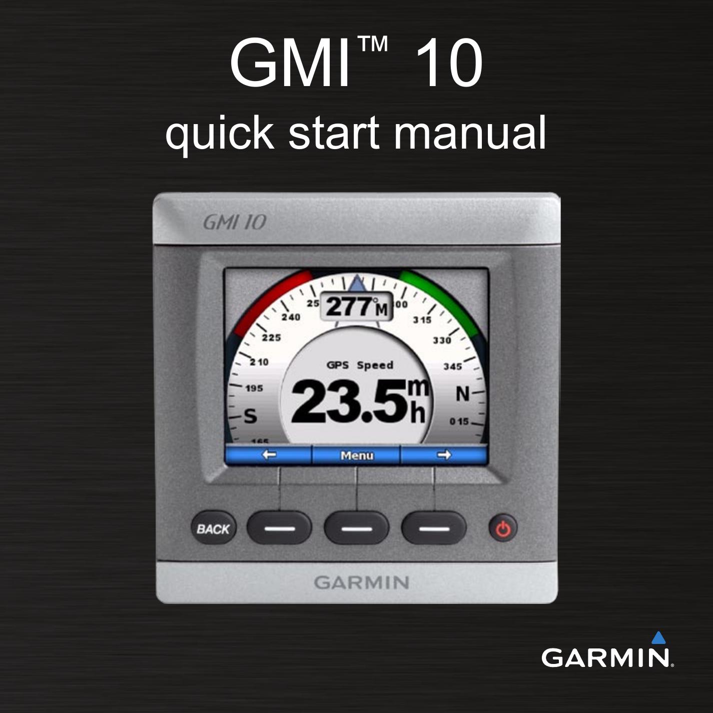 Garmin GMI 10 Fish Finder User Manual