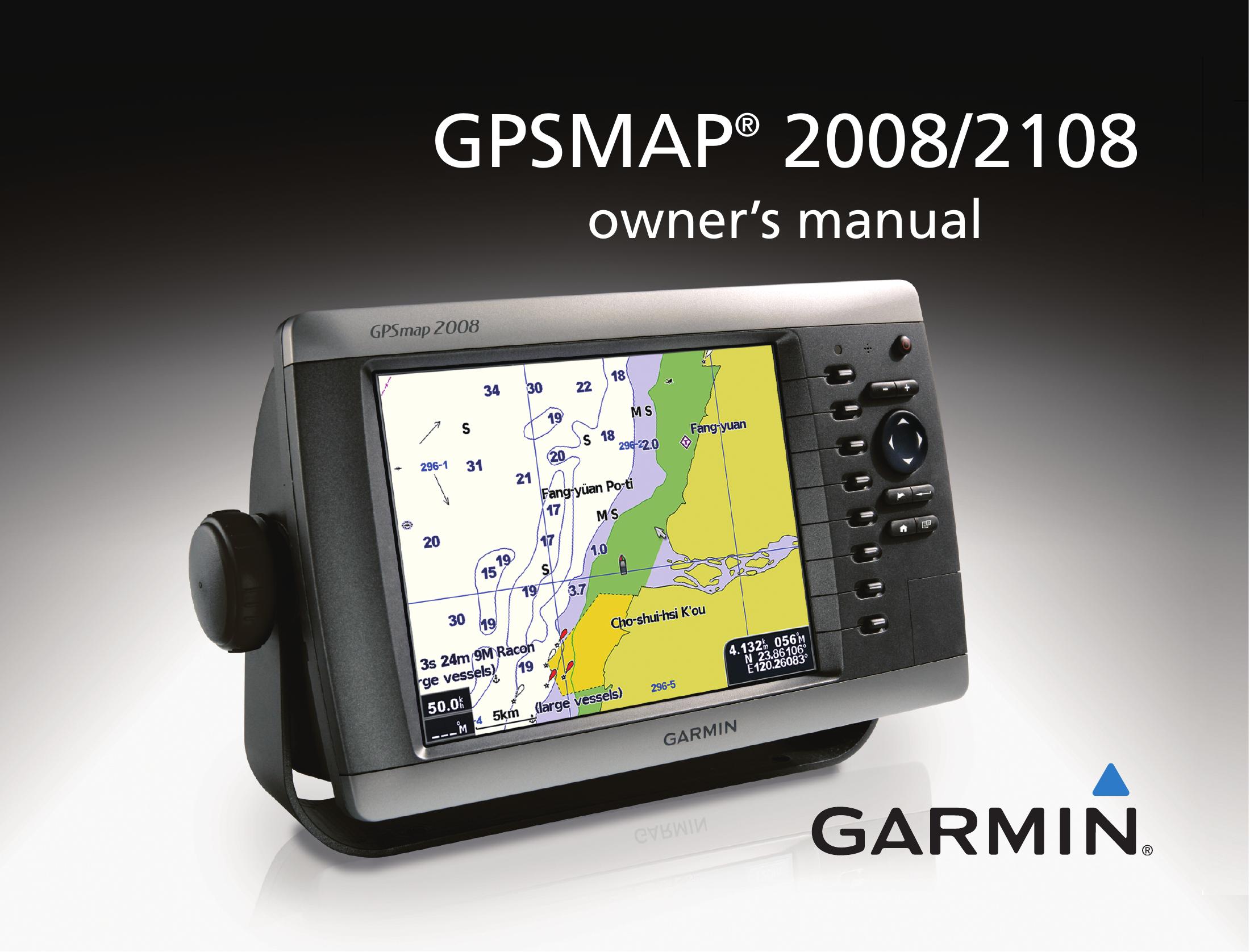 Garmin GPSMAP 2008 Fish Finder User Manual