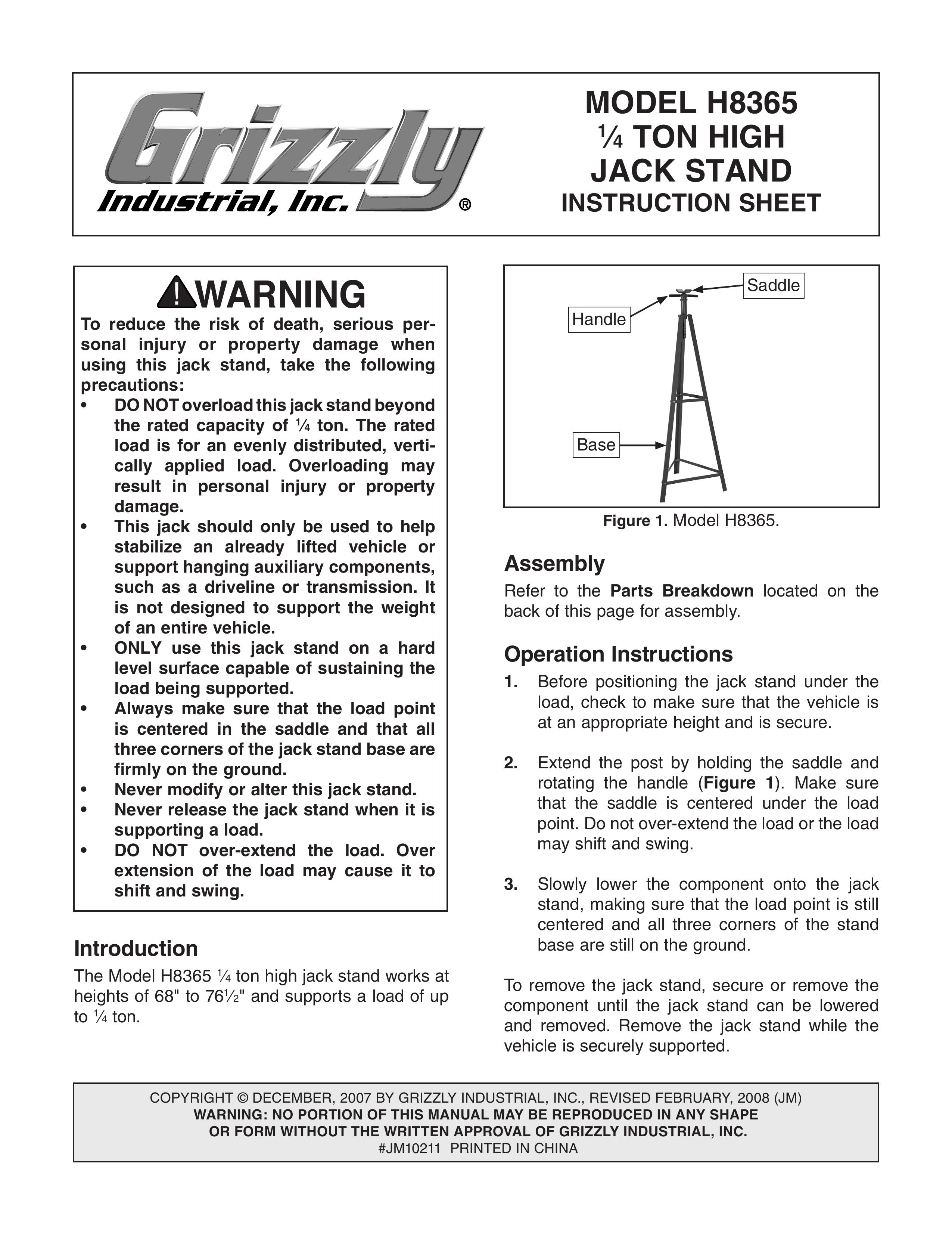 Grizzly H8365 Fish Finder User Manual