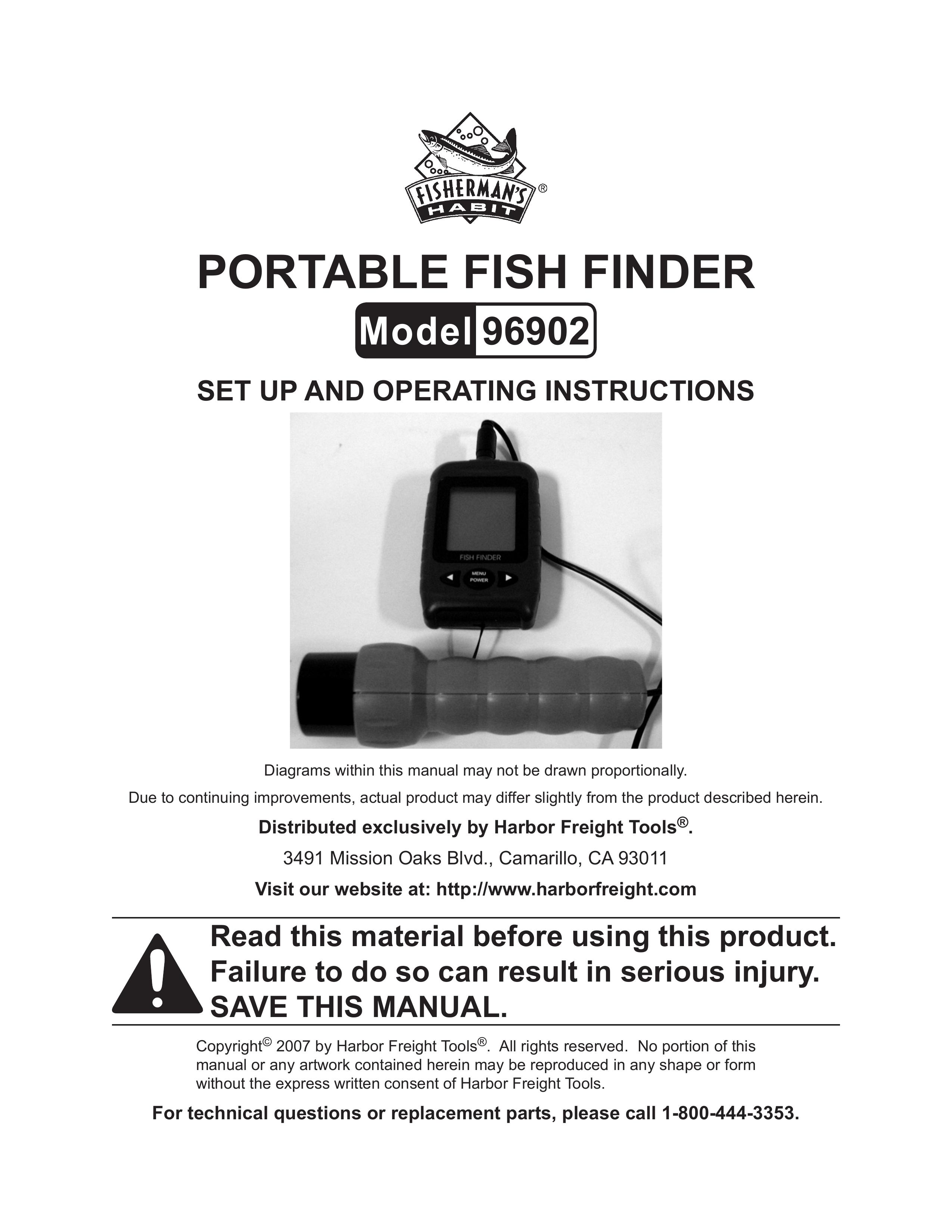 Harbor Freight Tools 96902 Fish Finder User Manual