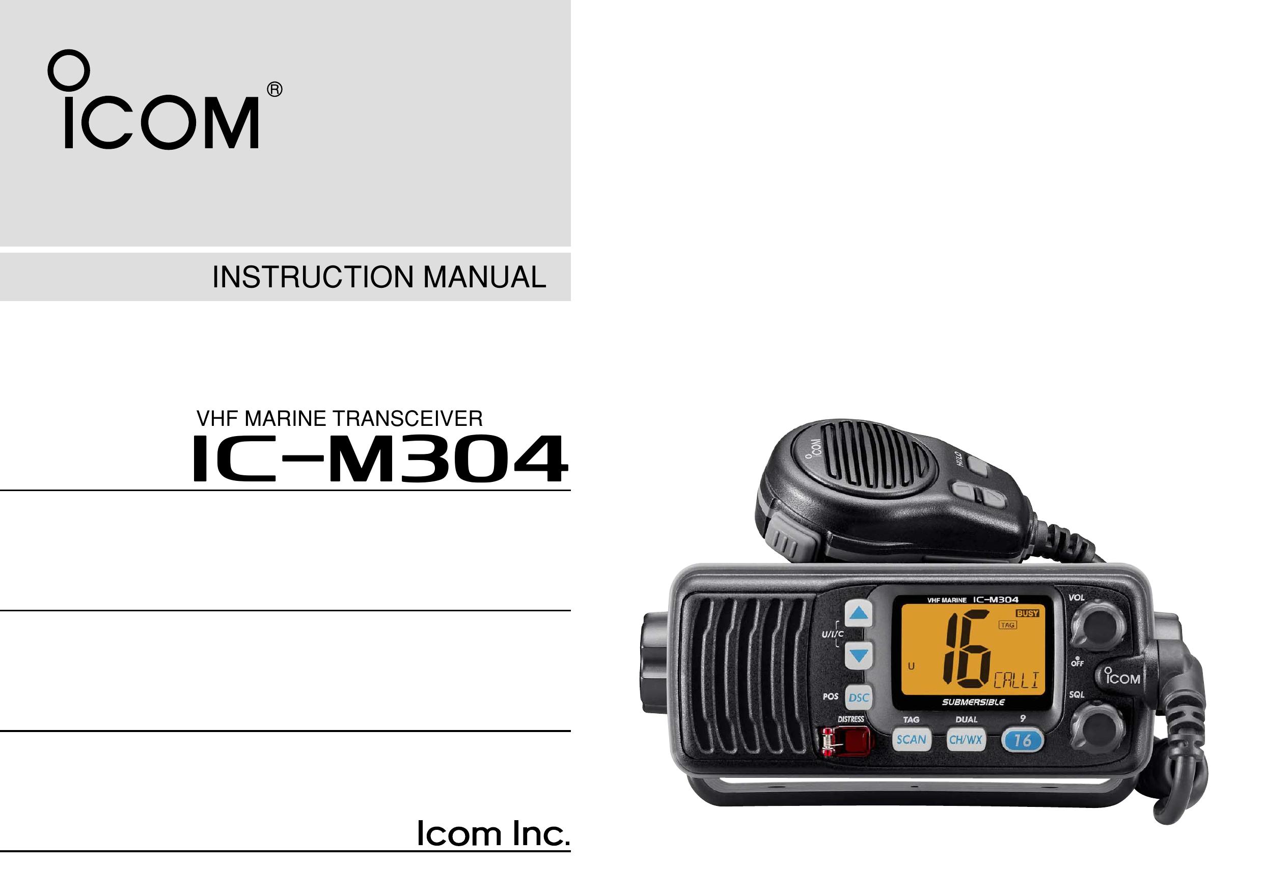 Icom IC-M304 Fish Finder User Manual