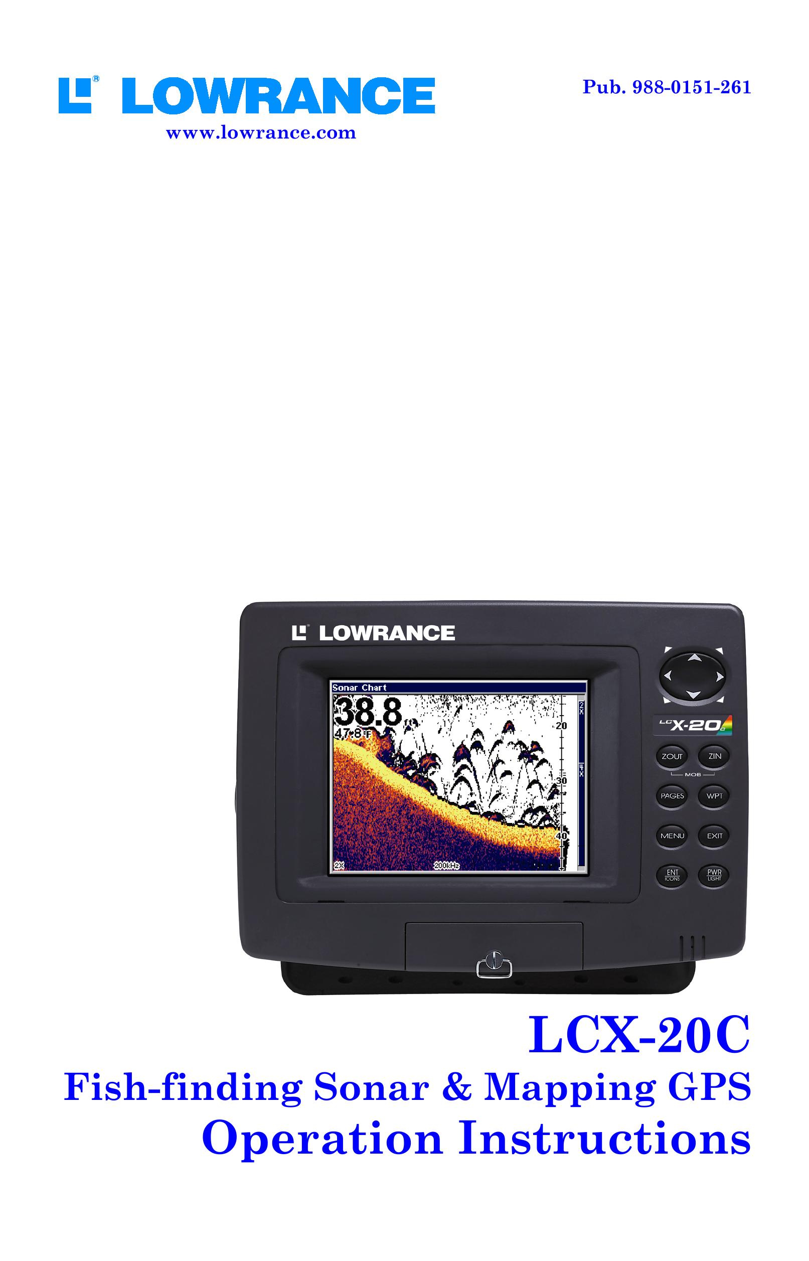 Lowrance electronic LCX-20C Fish Finder User Manual