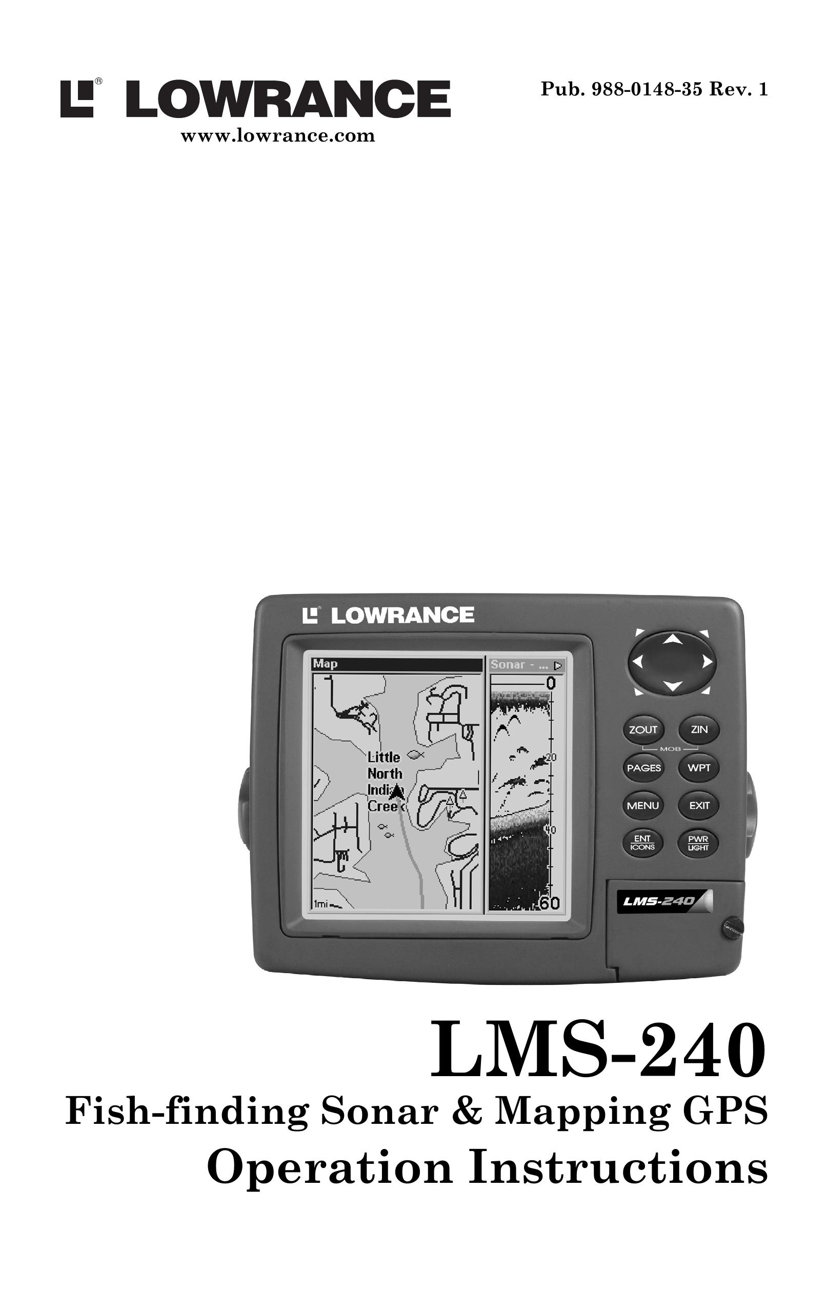 Lowrance electronic LMS-240 Fish Finder User Manual