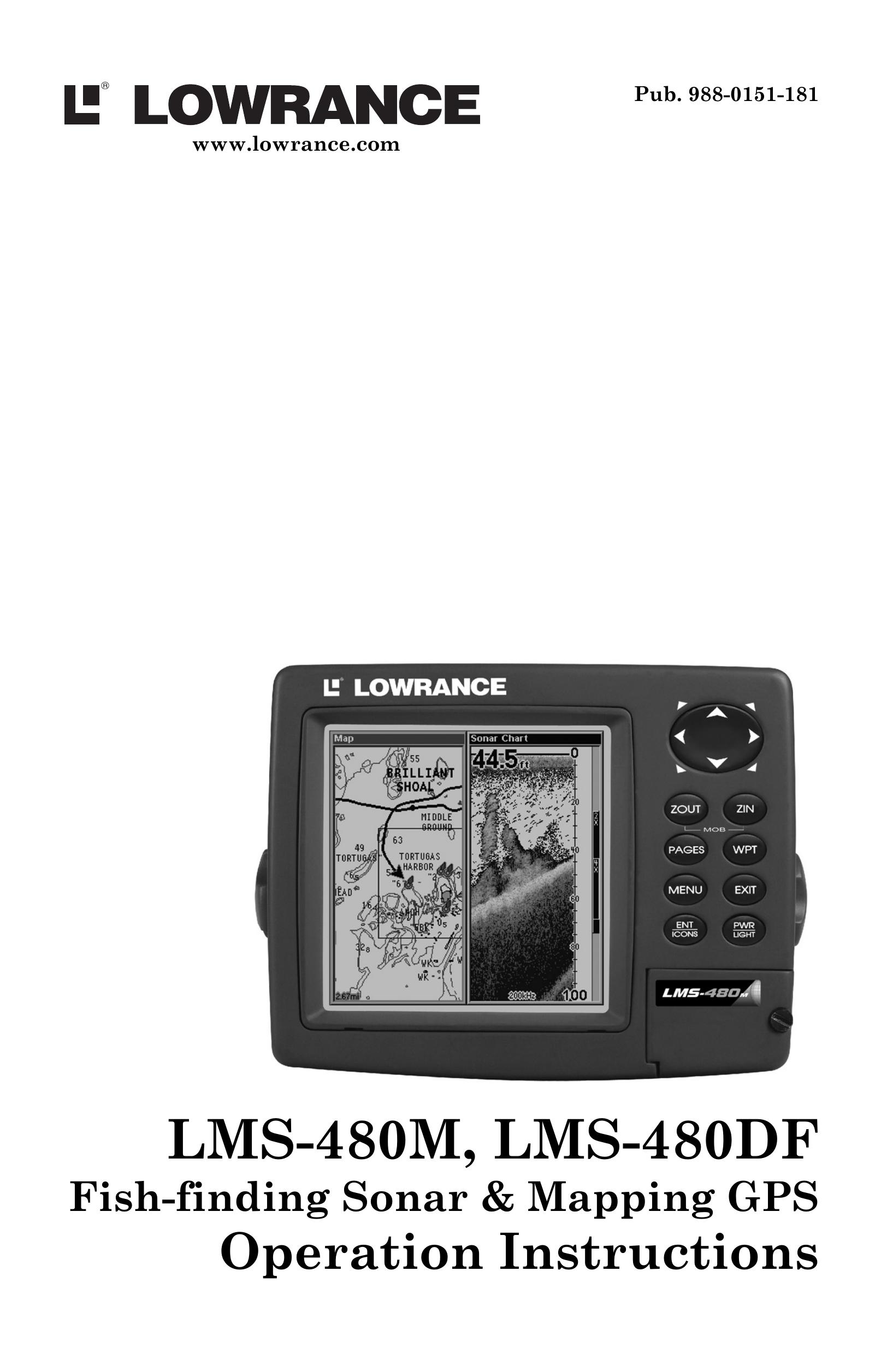 Lowrance electronic LMS-480DF Fish Finder User Manual