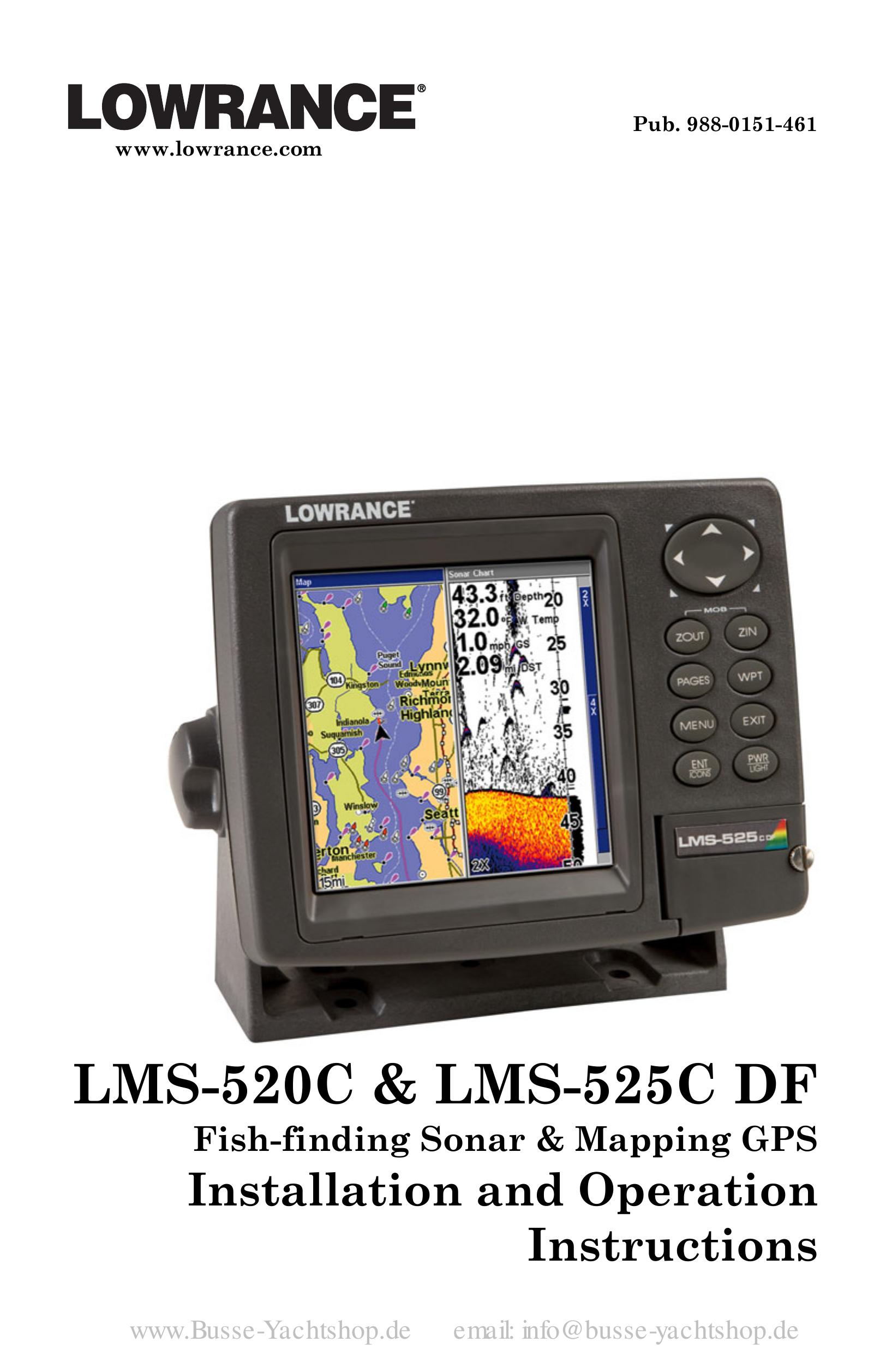 Lowrance electronic LMS-520C Fish Finder User Manual